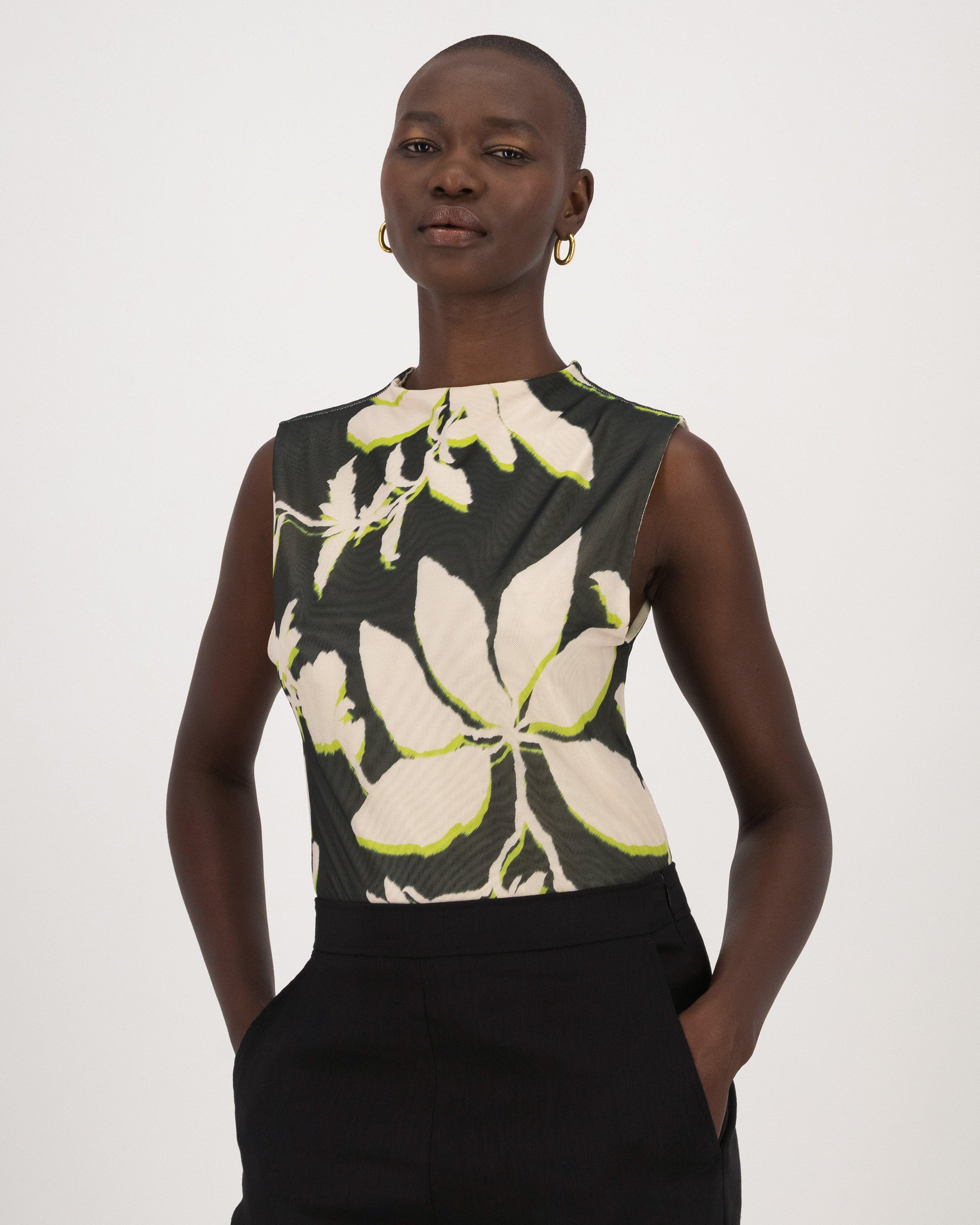 Isadora Printed Mesh Top - Poetry Clothing Store