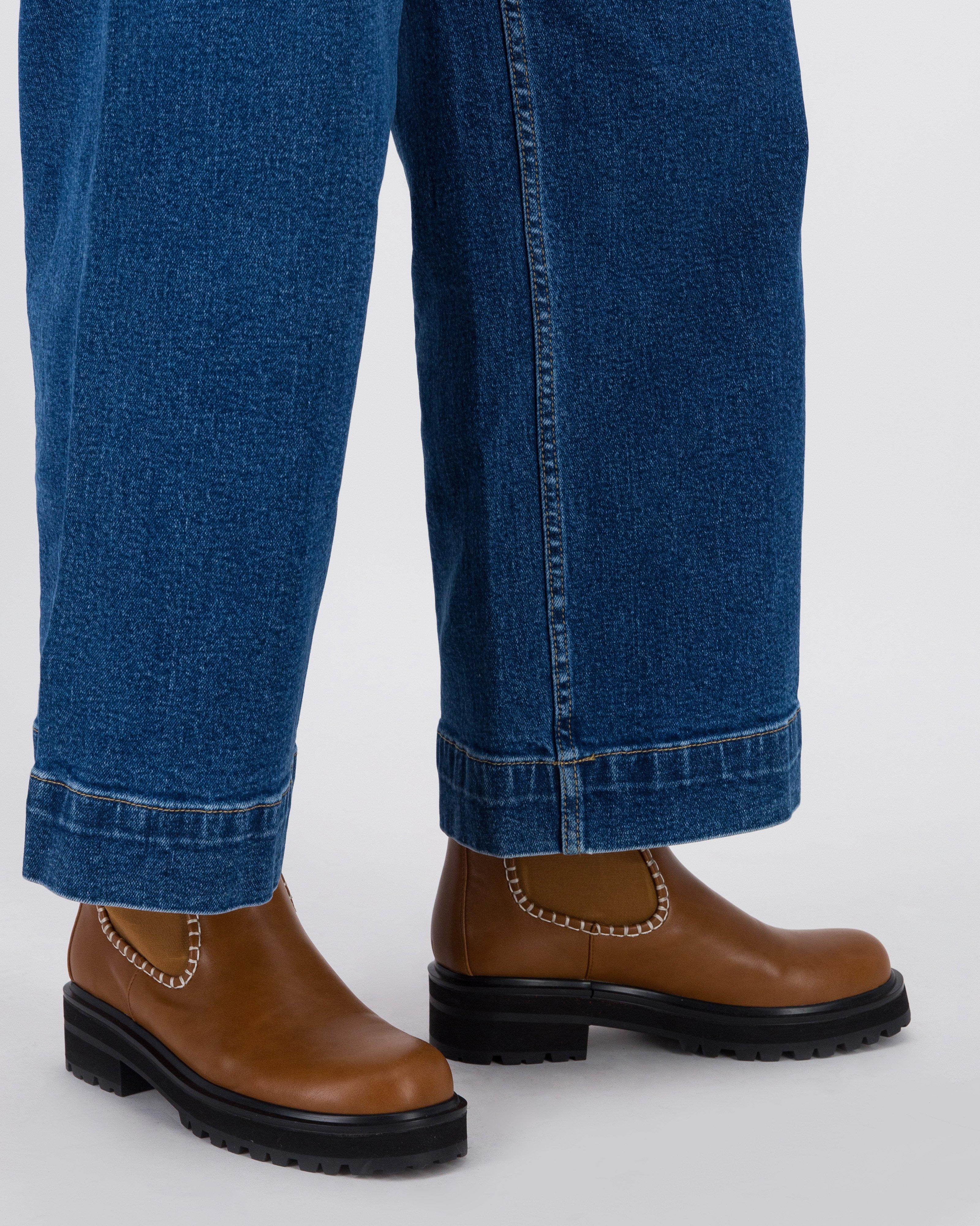 Zarah Stitch Detail Chelsea Boots -  Tan