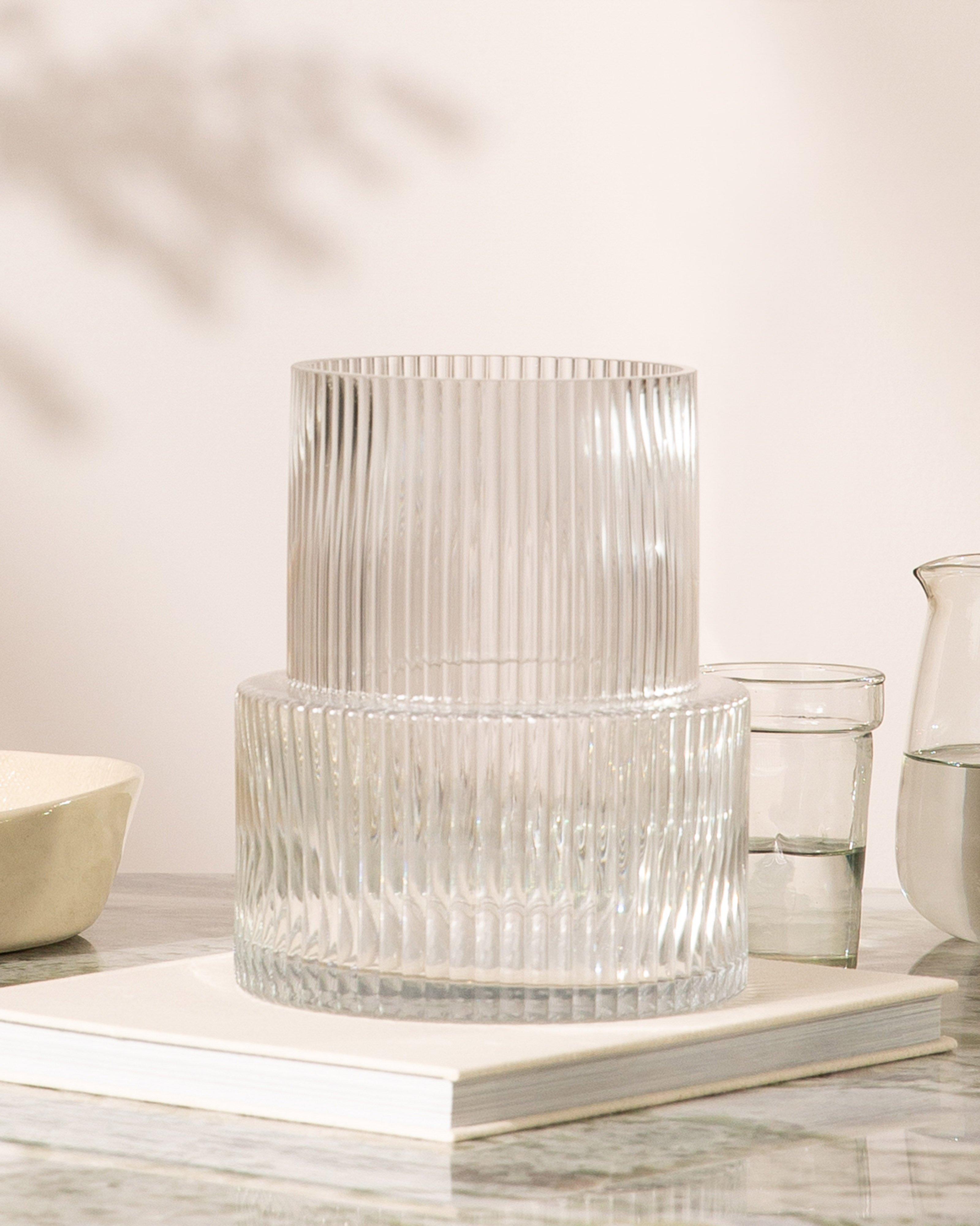 Athena Ribbed Vase -  No Colour