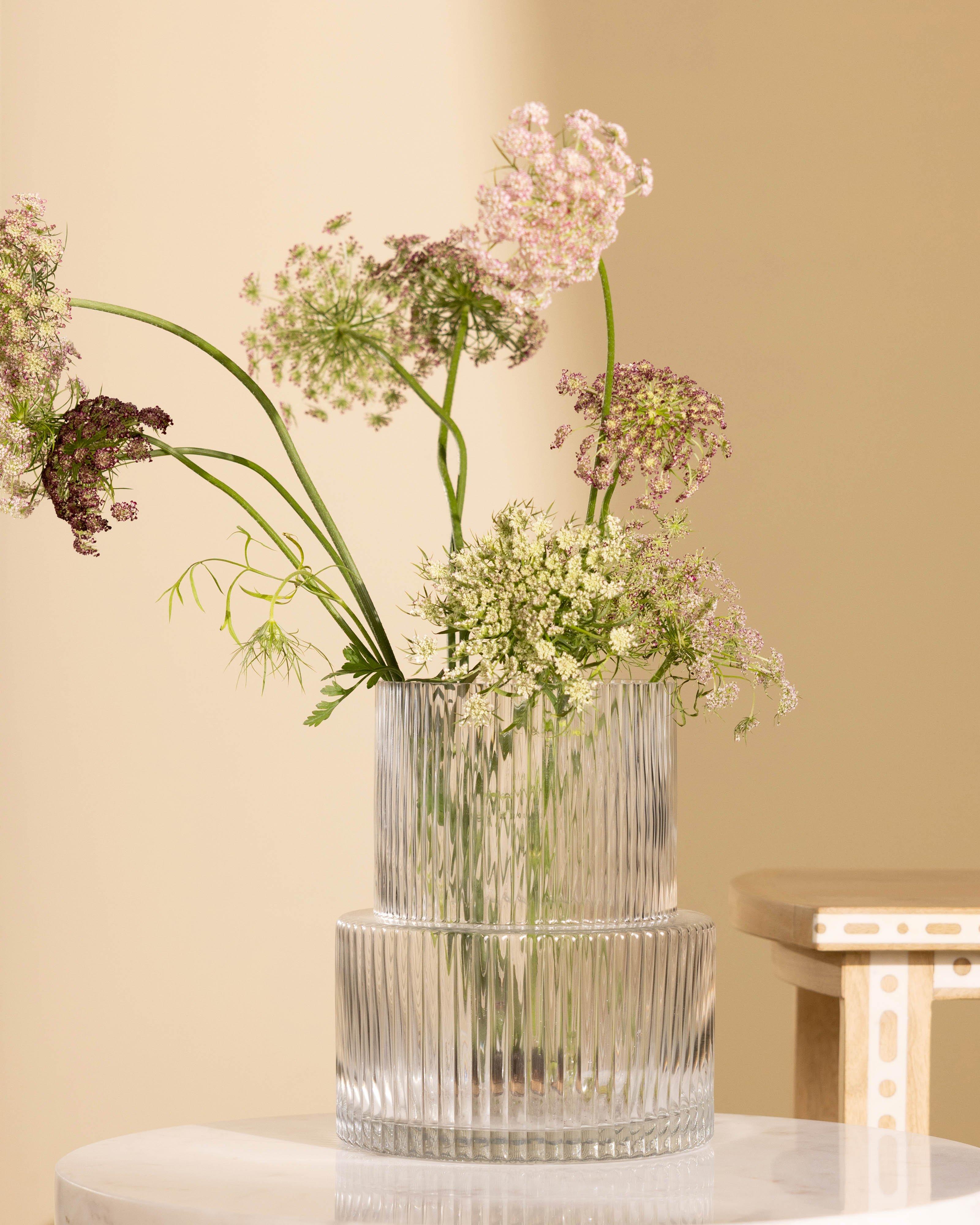 Athena Ribbed Vase -  No Colour