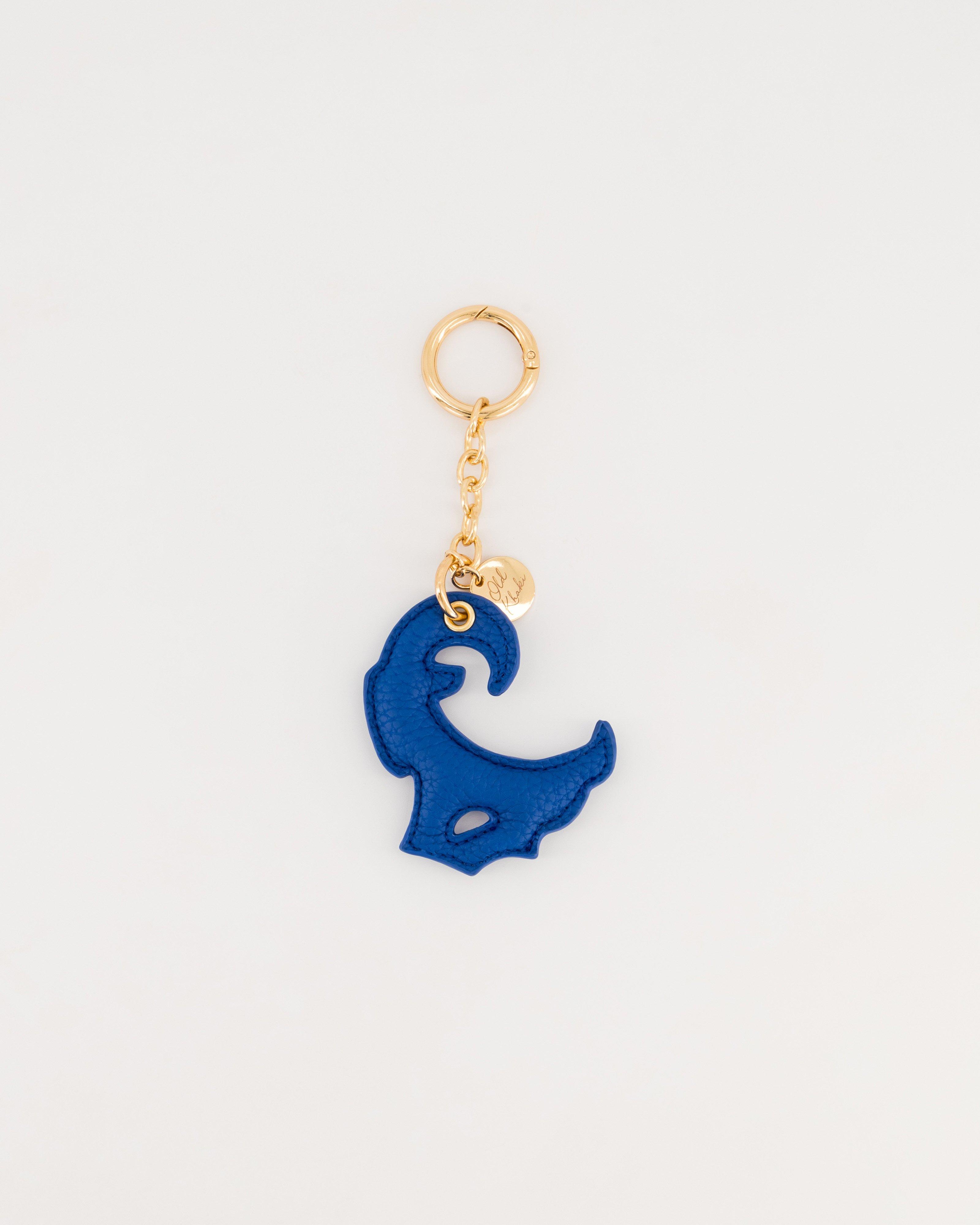 Women's Old Khaki Groat Bag Charm -  Cobalt