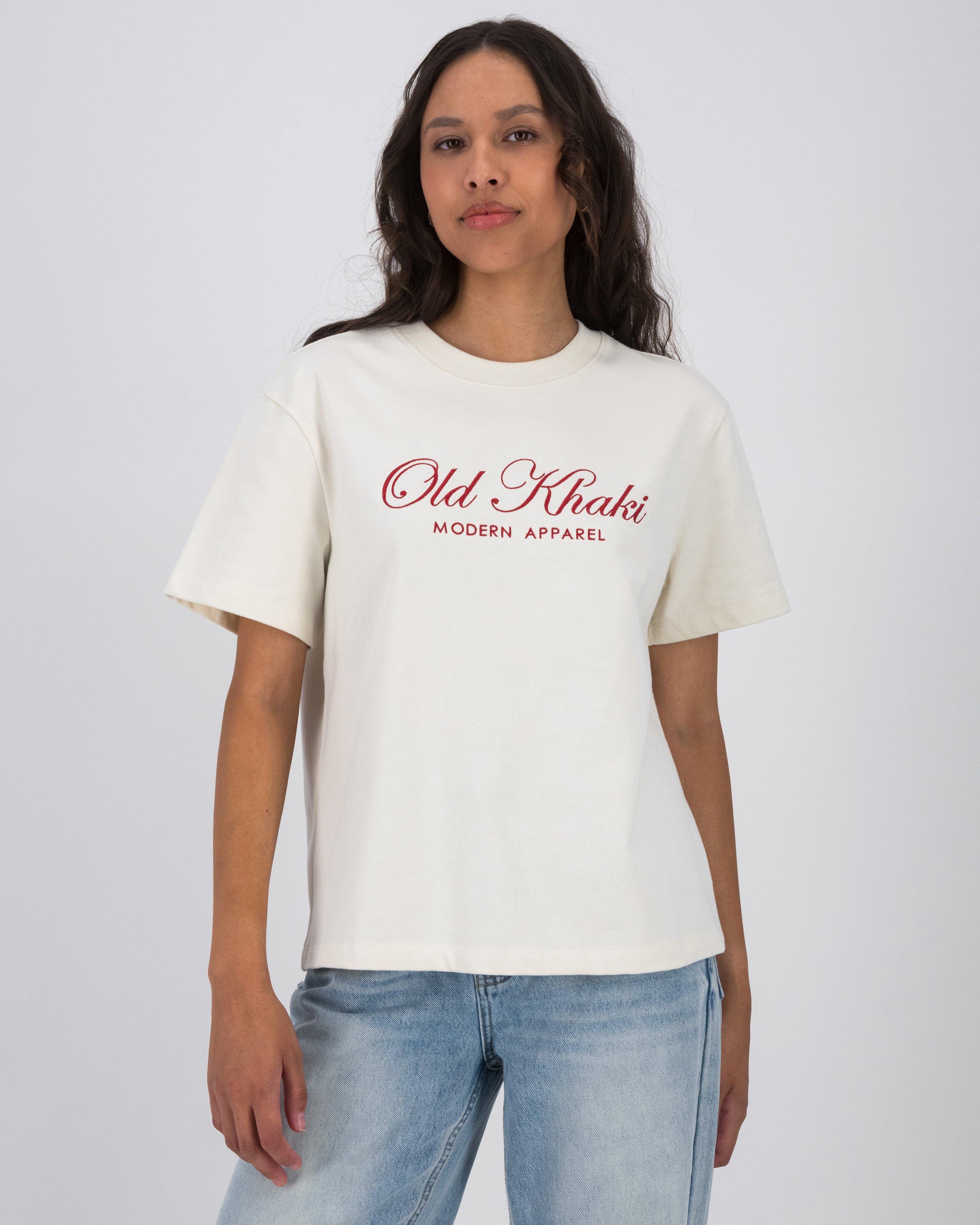 Women's Belle Branded T-Shirt -  Milk