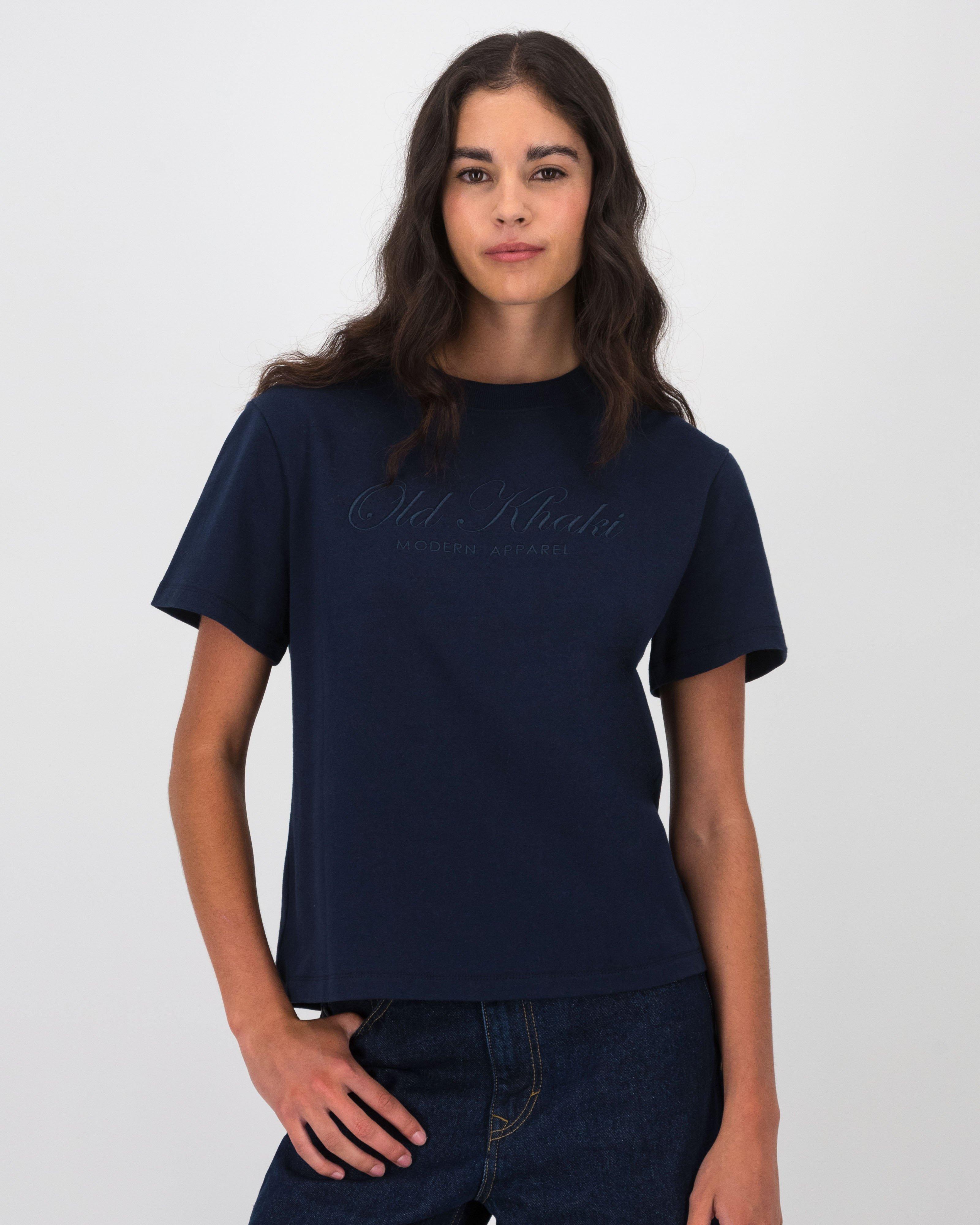 Women's Belle Branded T-Shirt -  Navy