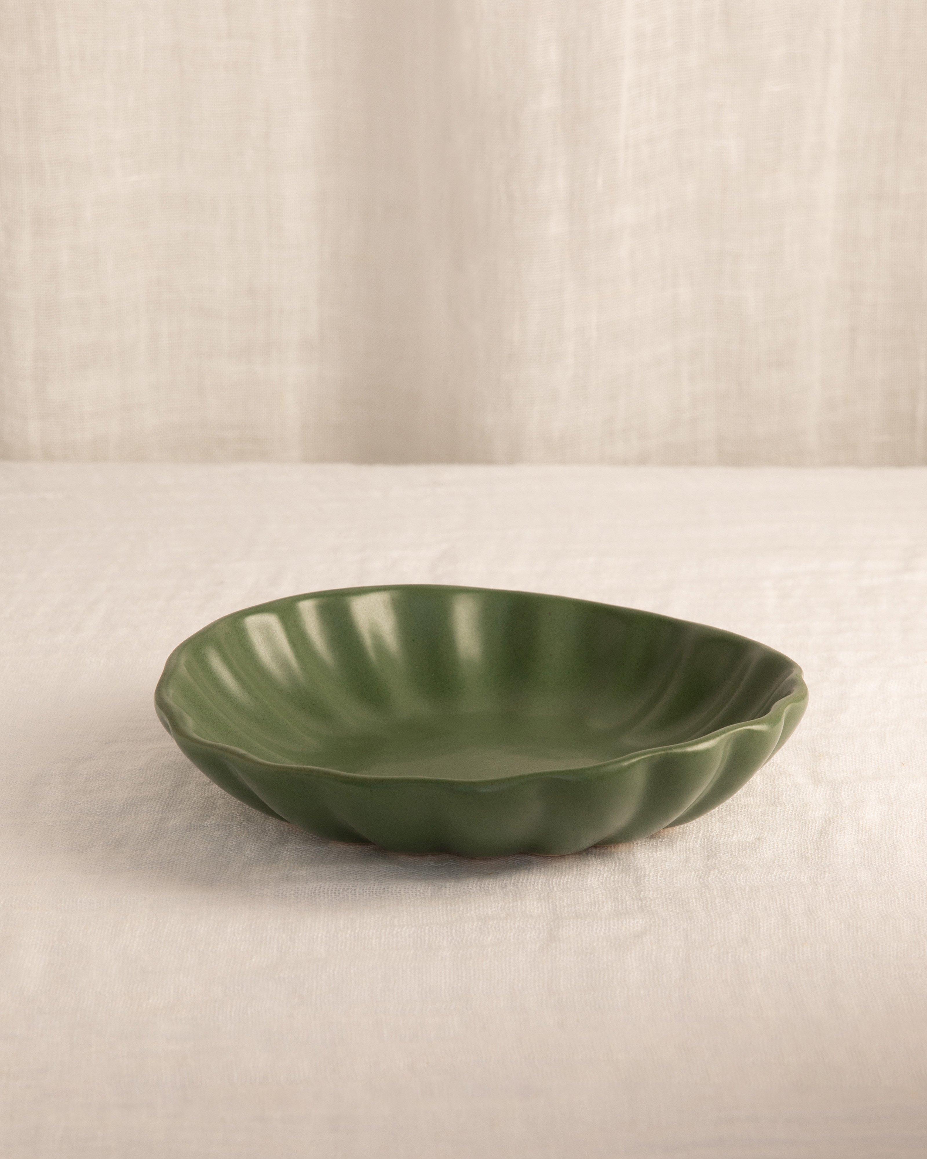 Fluted Plate -  Green