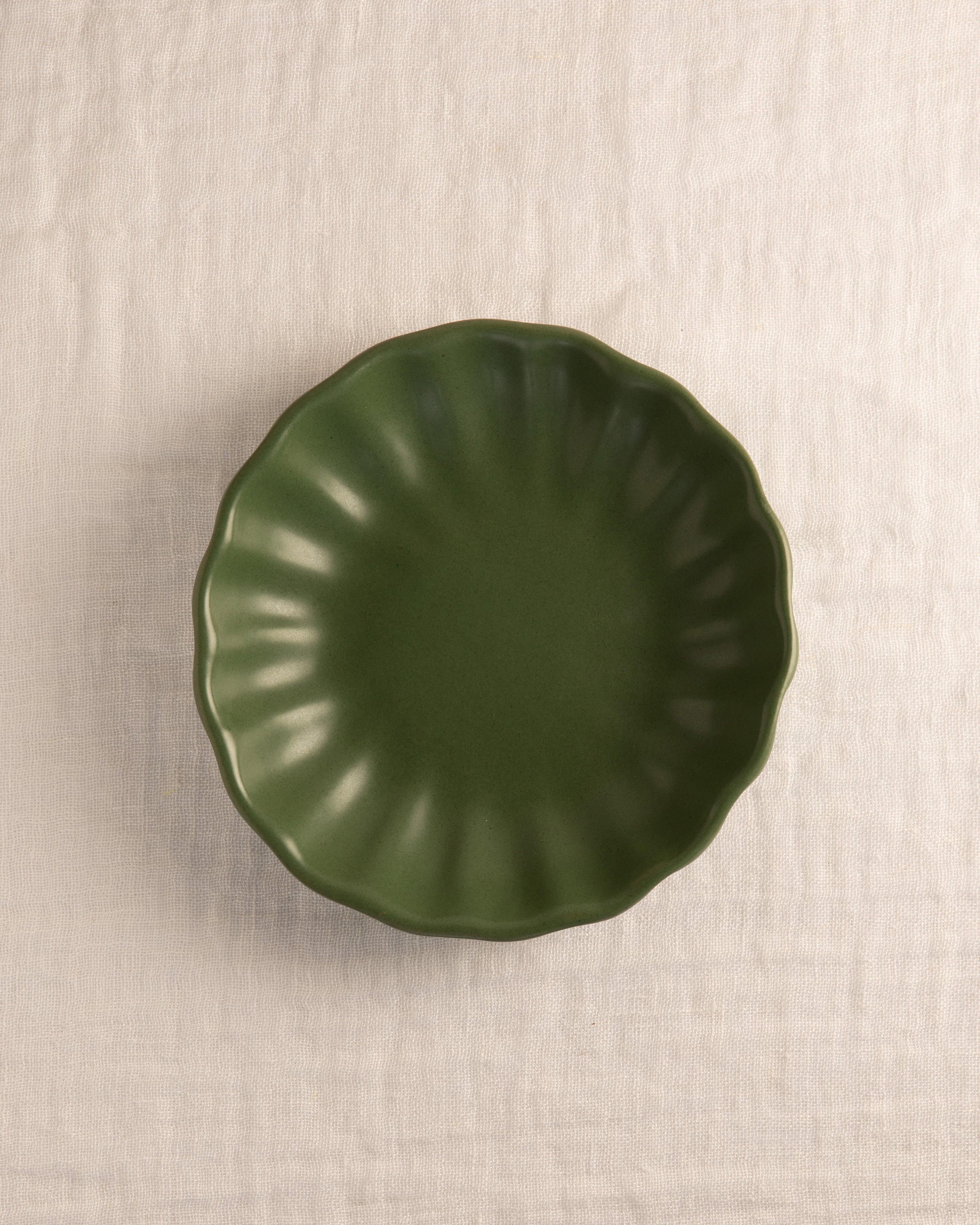 Fluted Plate -  Green