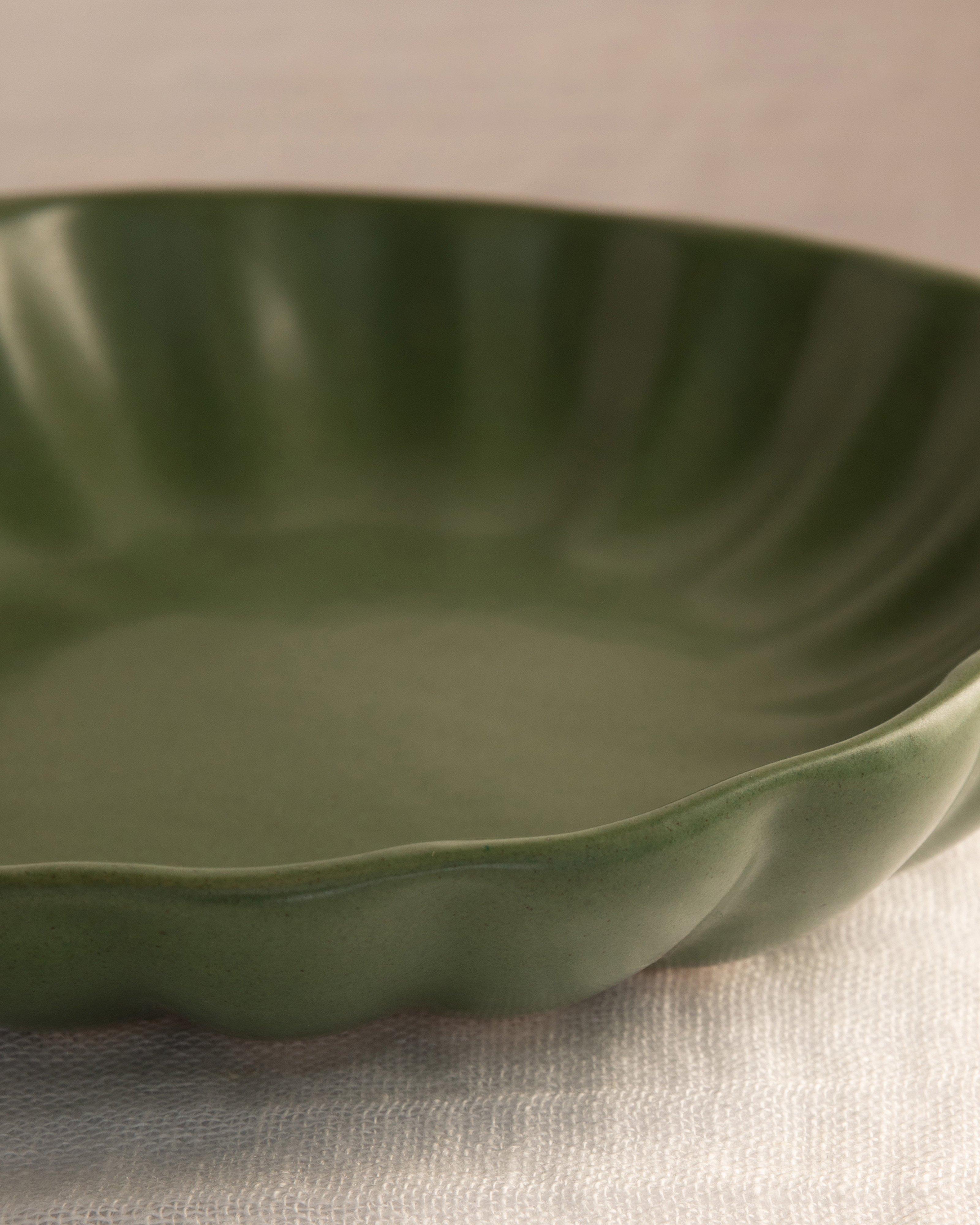 Fluted Plate -  Green