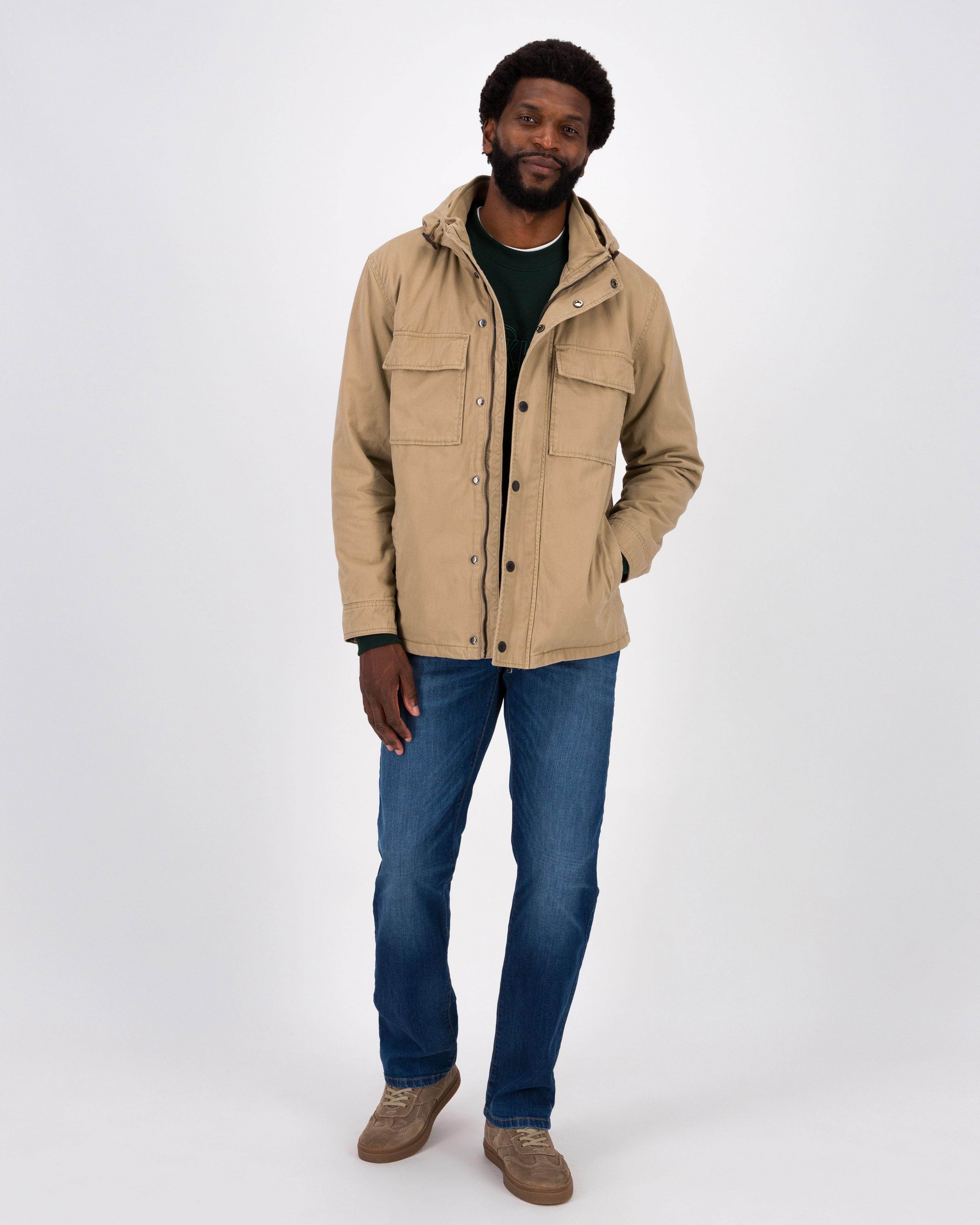Old Khaki Men’s Cruz Utility Jacket -  Stone
