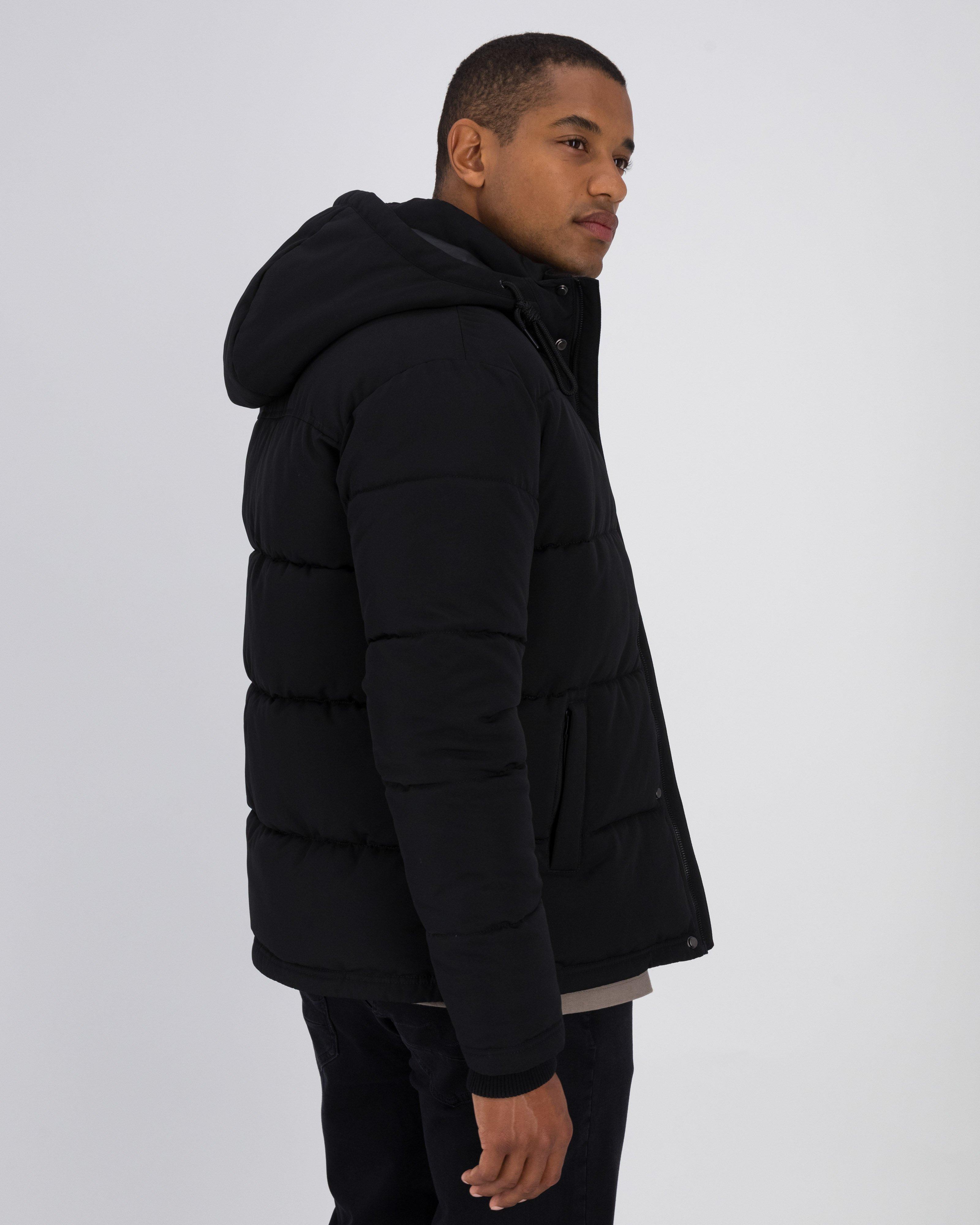 Old Khaki Men’s Siya Hooded Puffer Jacket -  Black