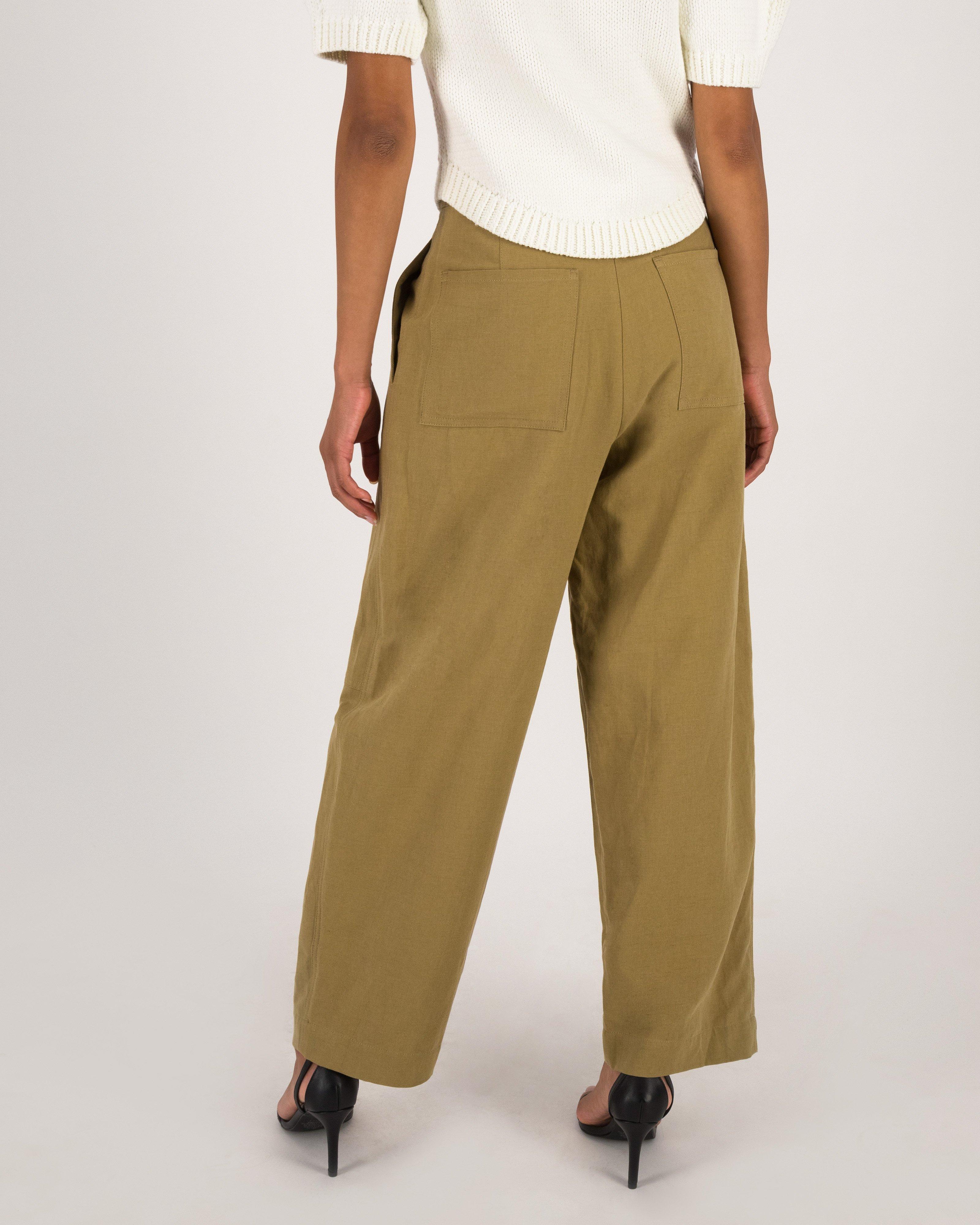 Micah Barrel Pant -  Brown