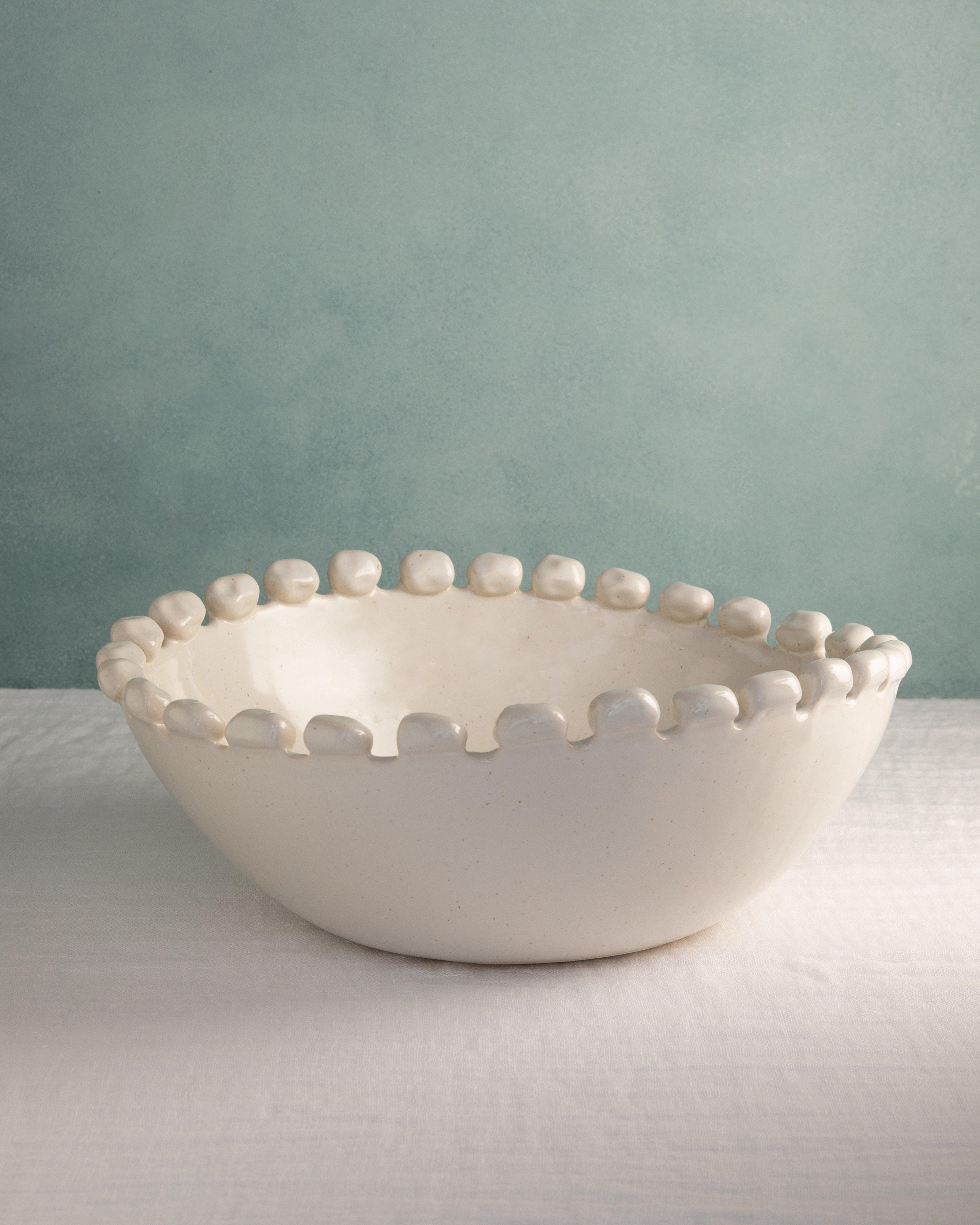 Large Bobble Bowl -  White