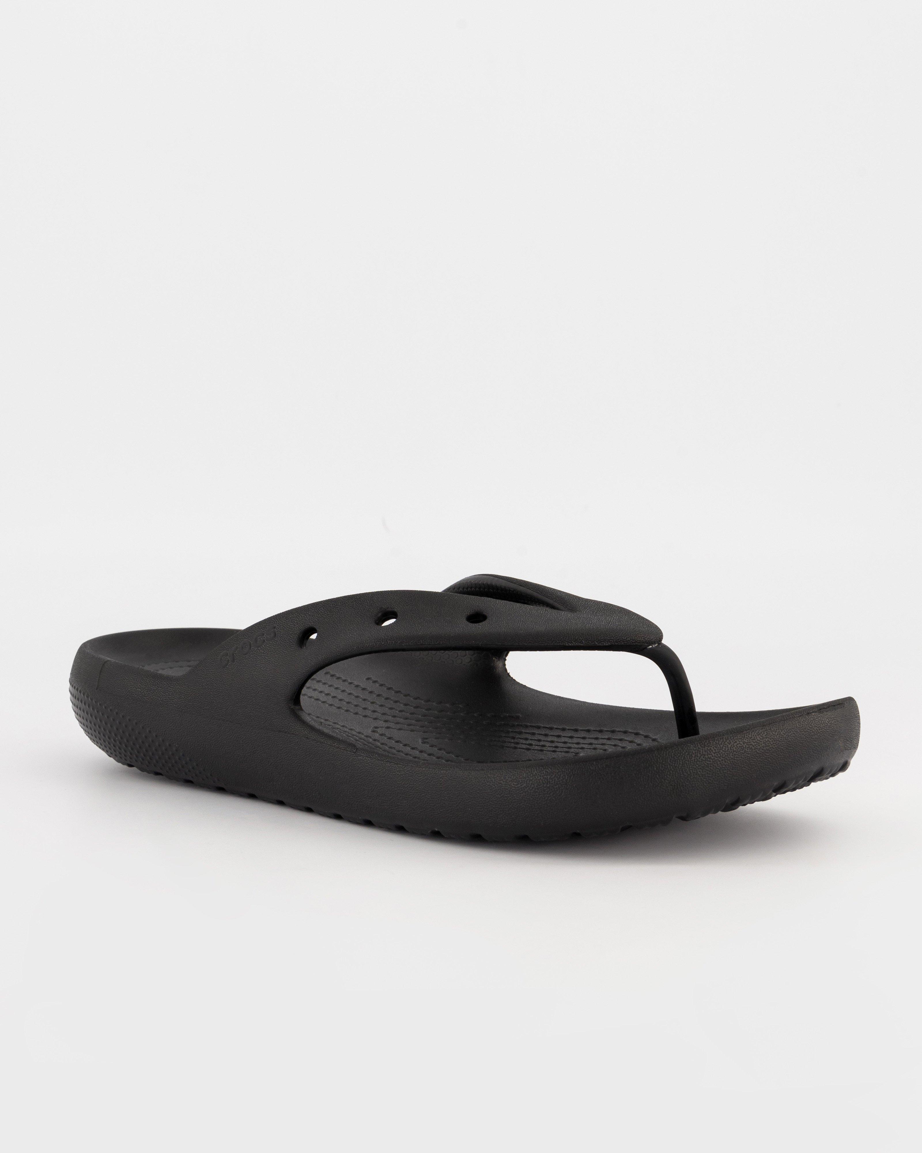 Crocs Women’s Classic V2 Flip Flops -  Black