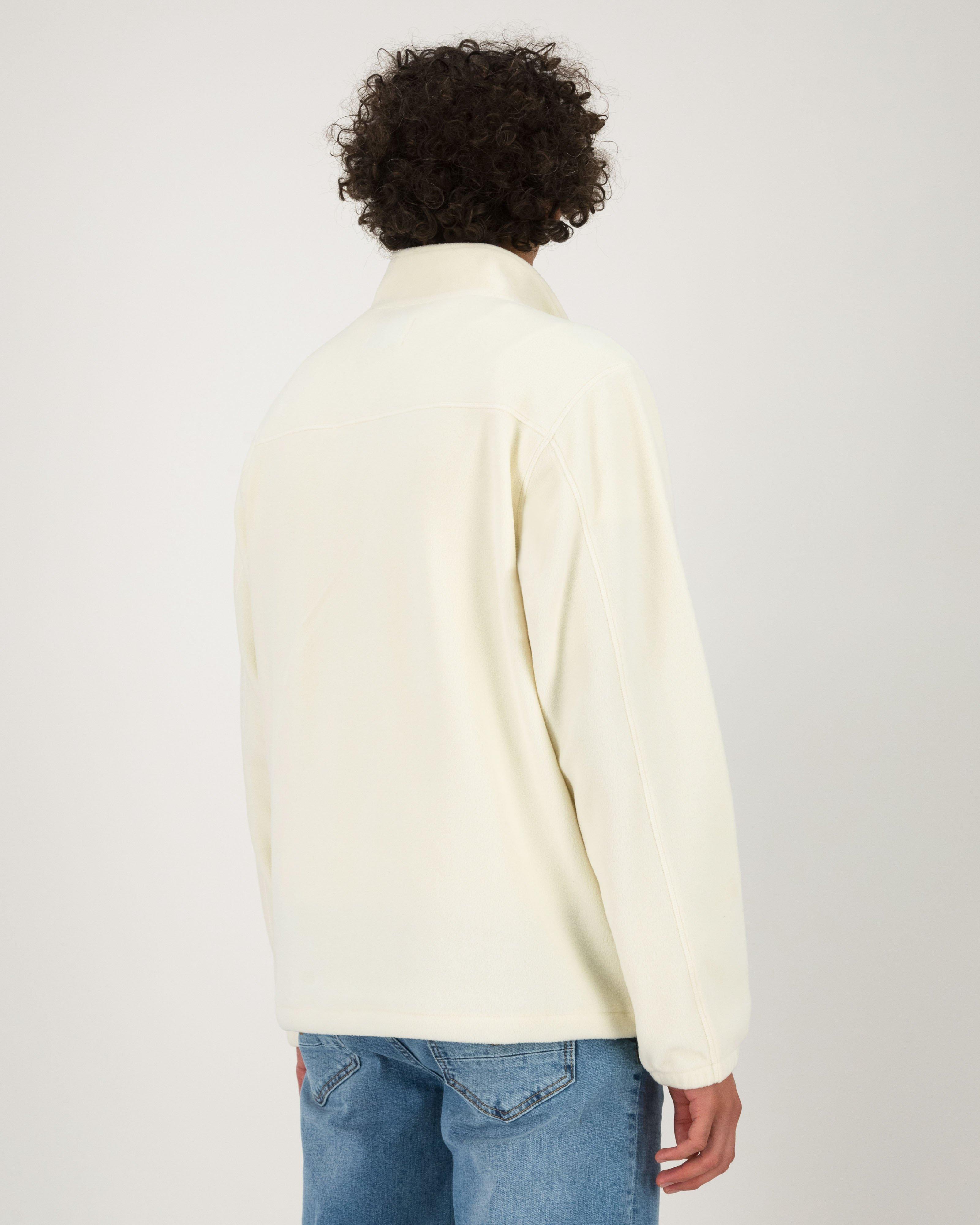 Men's Teddy Quarter Zip Sweat -  Milk
