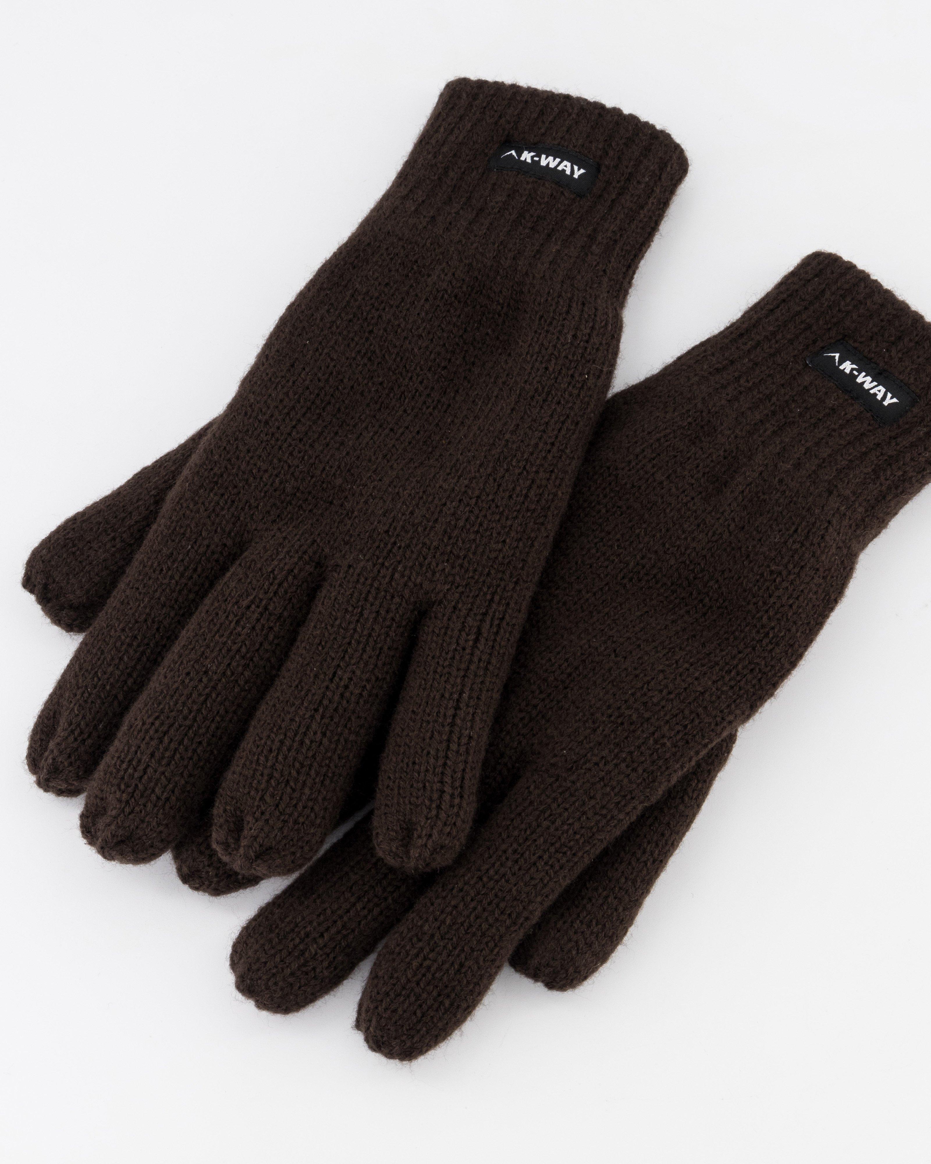 K-Way Knitted Glove -  Brown
