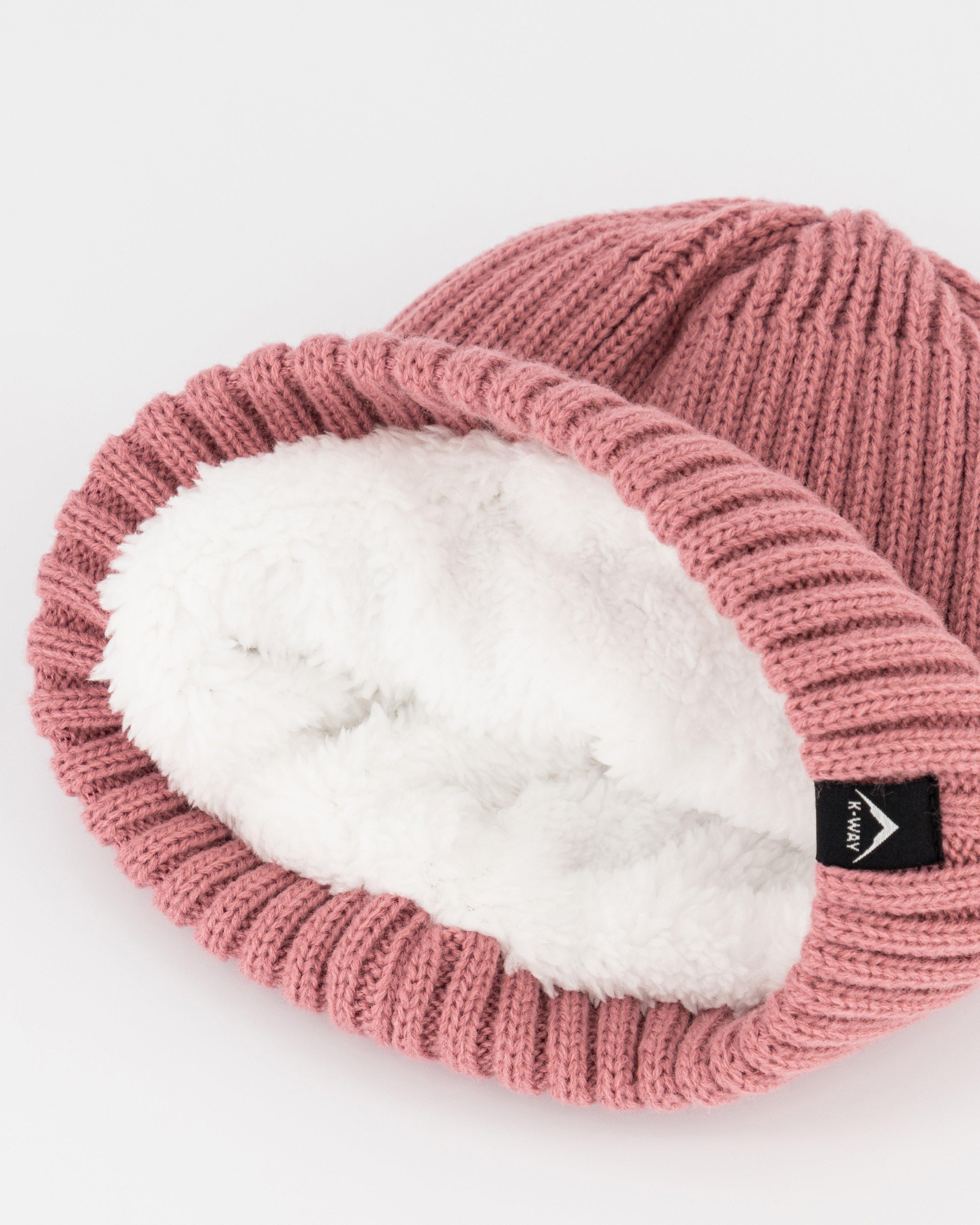 K-Way Kids Beanie and Glove Set  -  Mauve