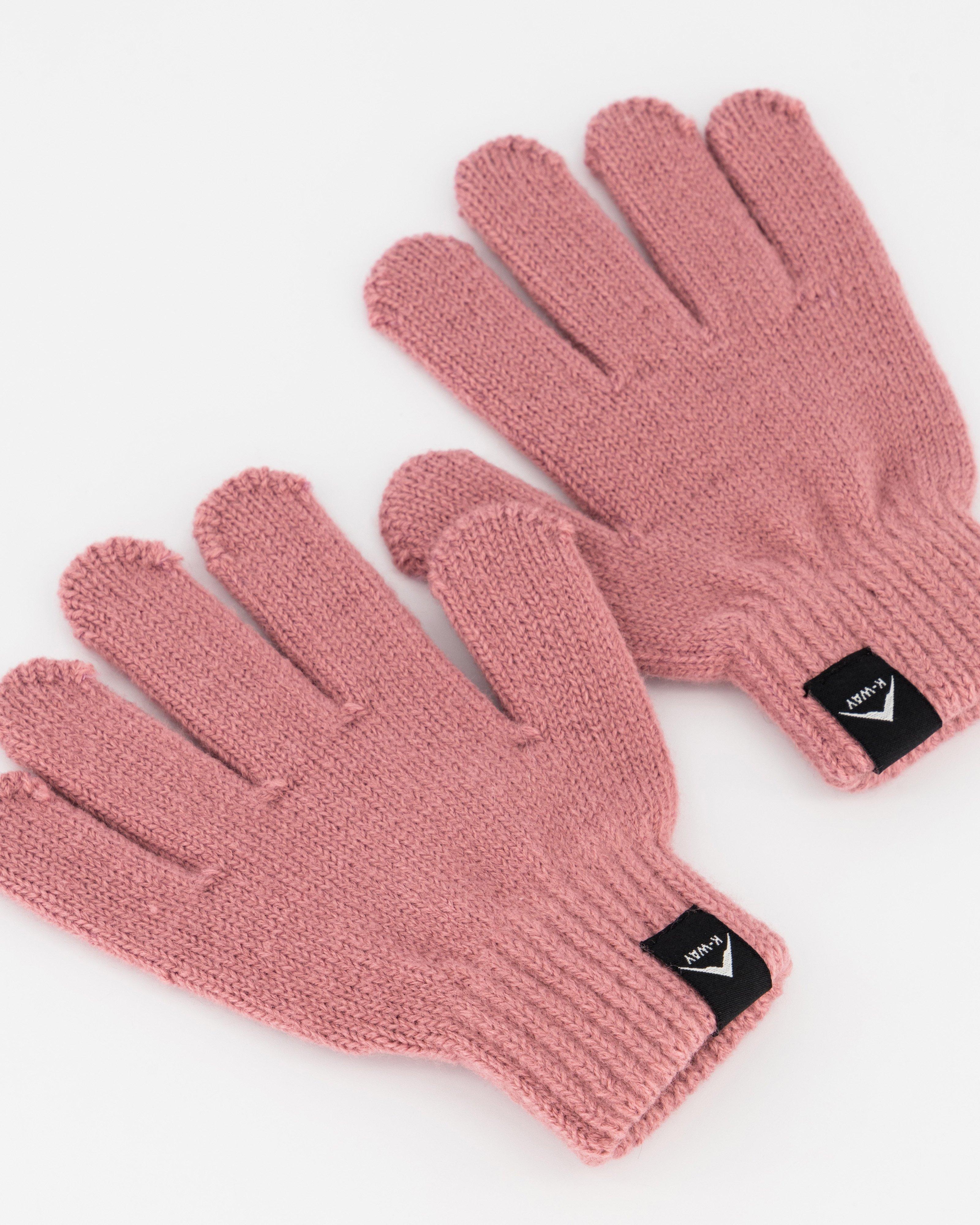K-Way Kids Beanie and Glove Set  -  Mauve