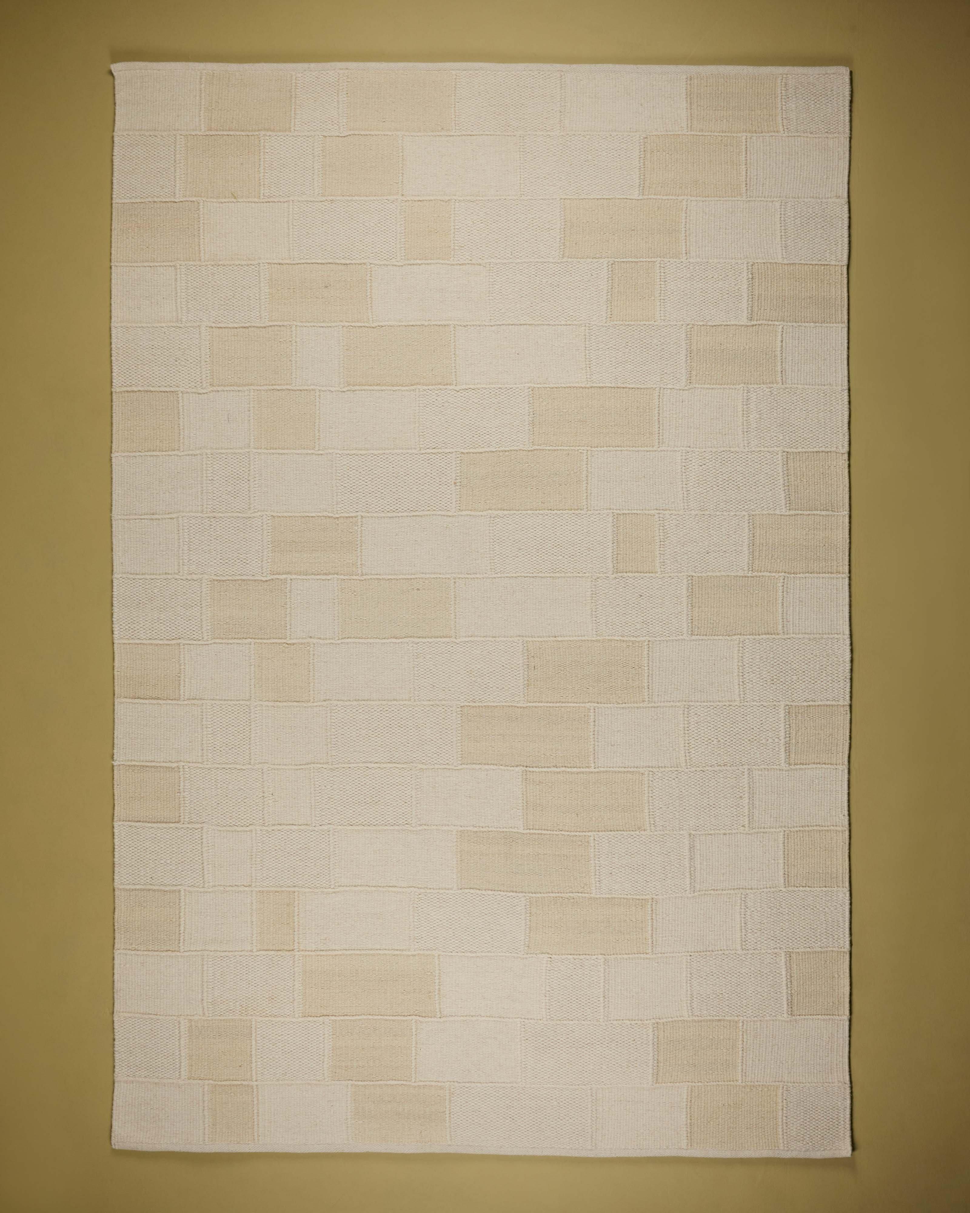 Rabacca Hand-Woven Wool Rug - 200cm x 300cm -  Milk