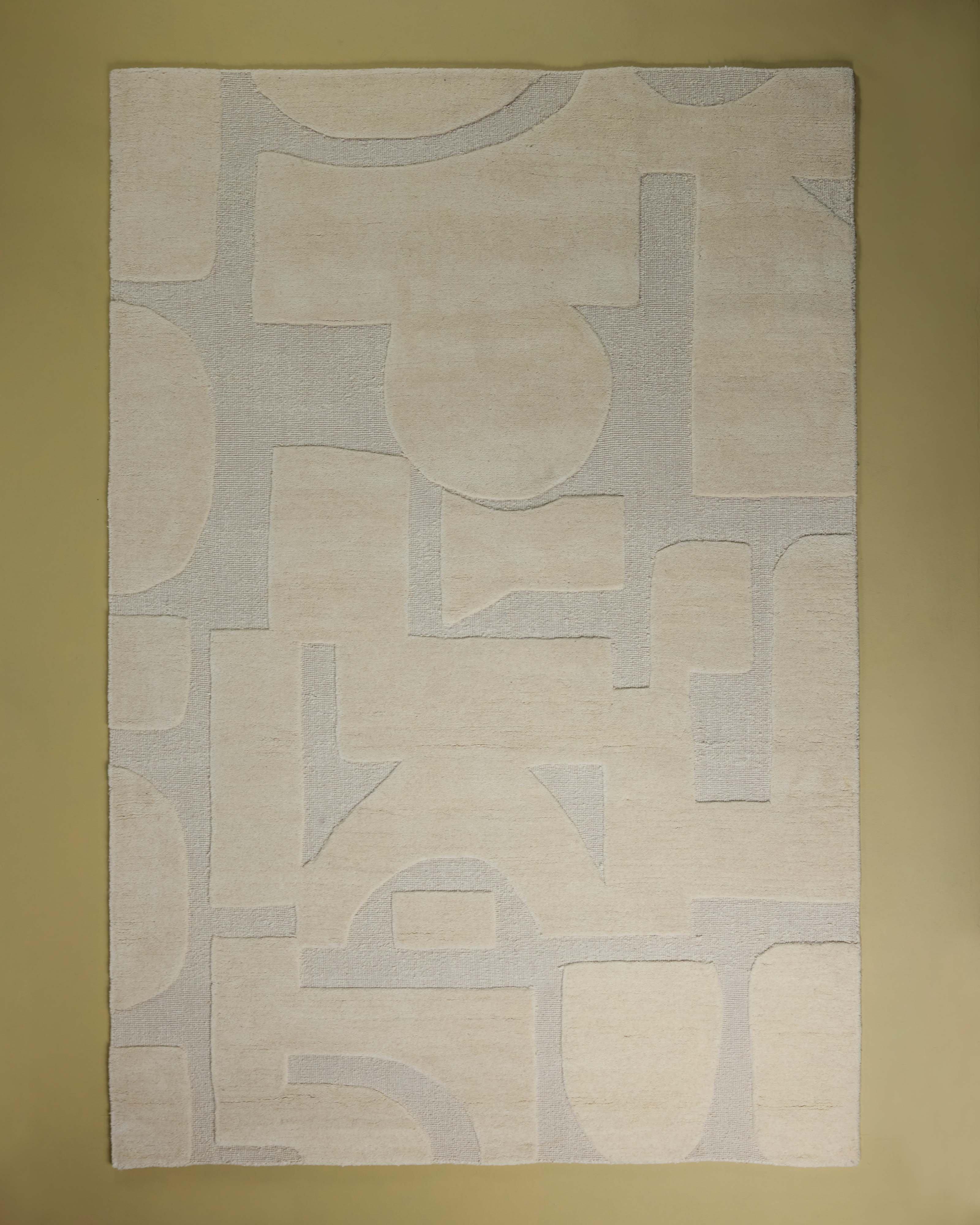 Shanti Wool Hand Woven & Tufted Rug -  Milk