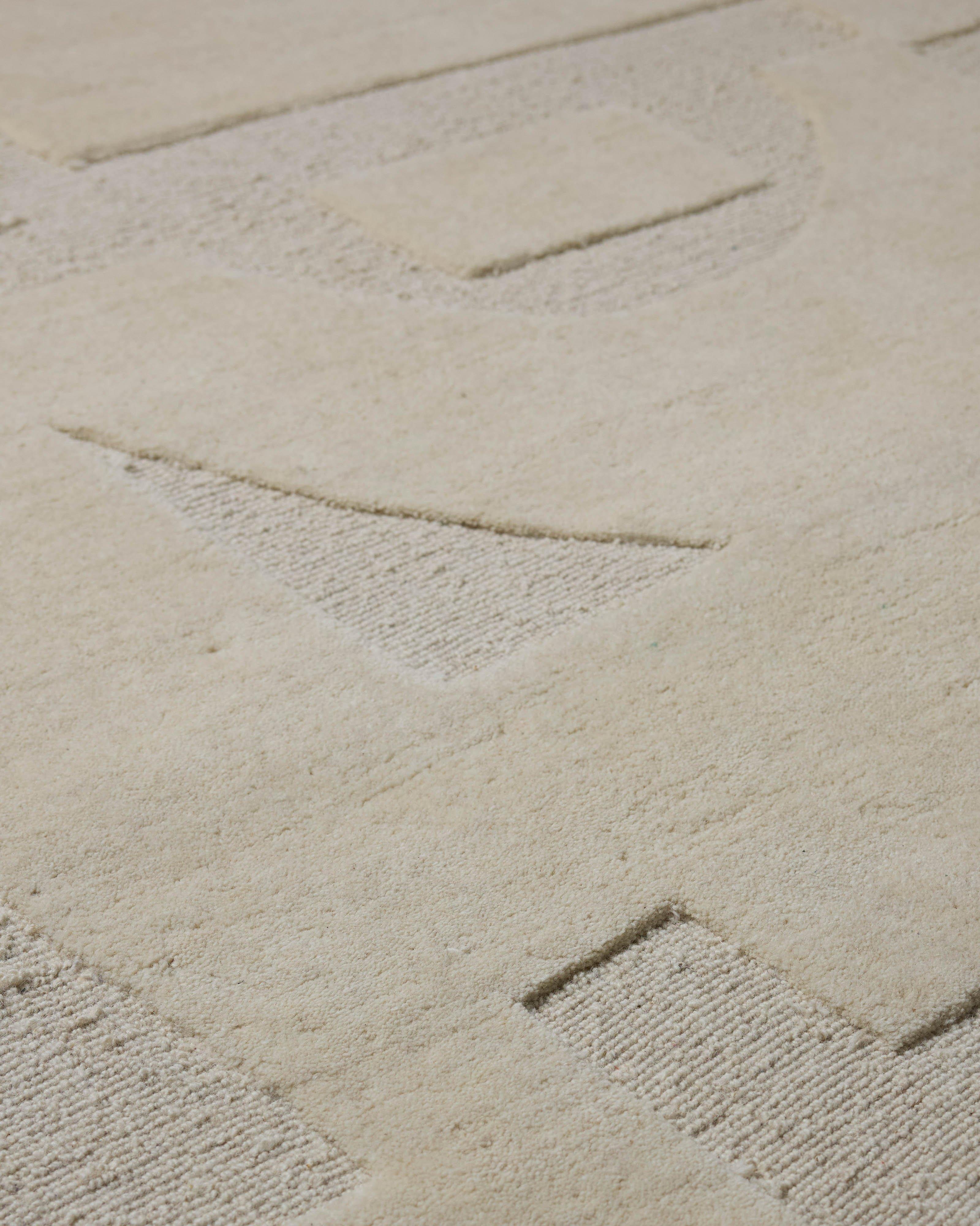 Shanti Wool Hand Woven & Tufted Rug - 200cm x 300cm -  Milk