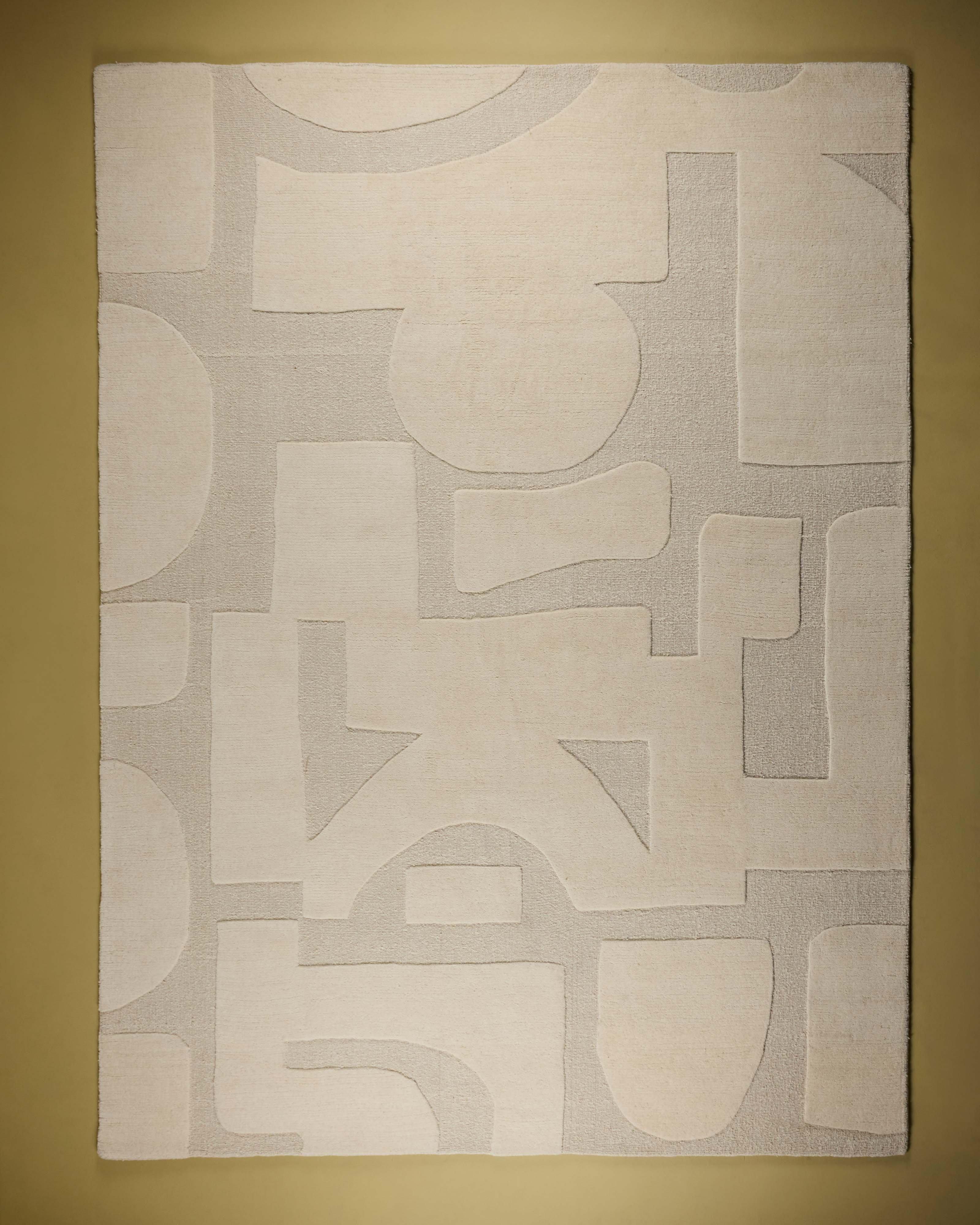 Shanti Hand-Woven & Tufted Wool Rug - 300cm x 400cm -  Milk