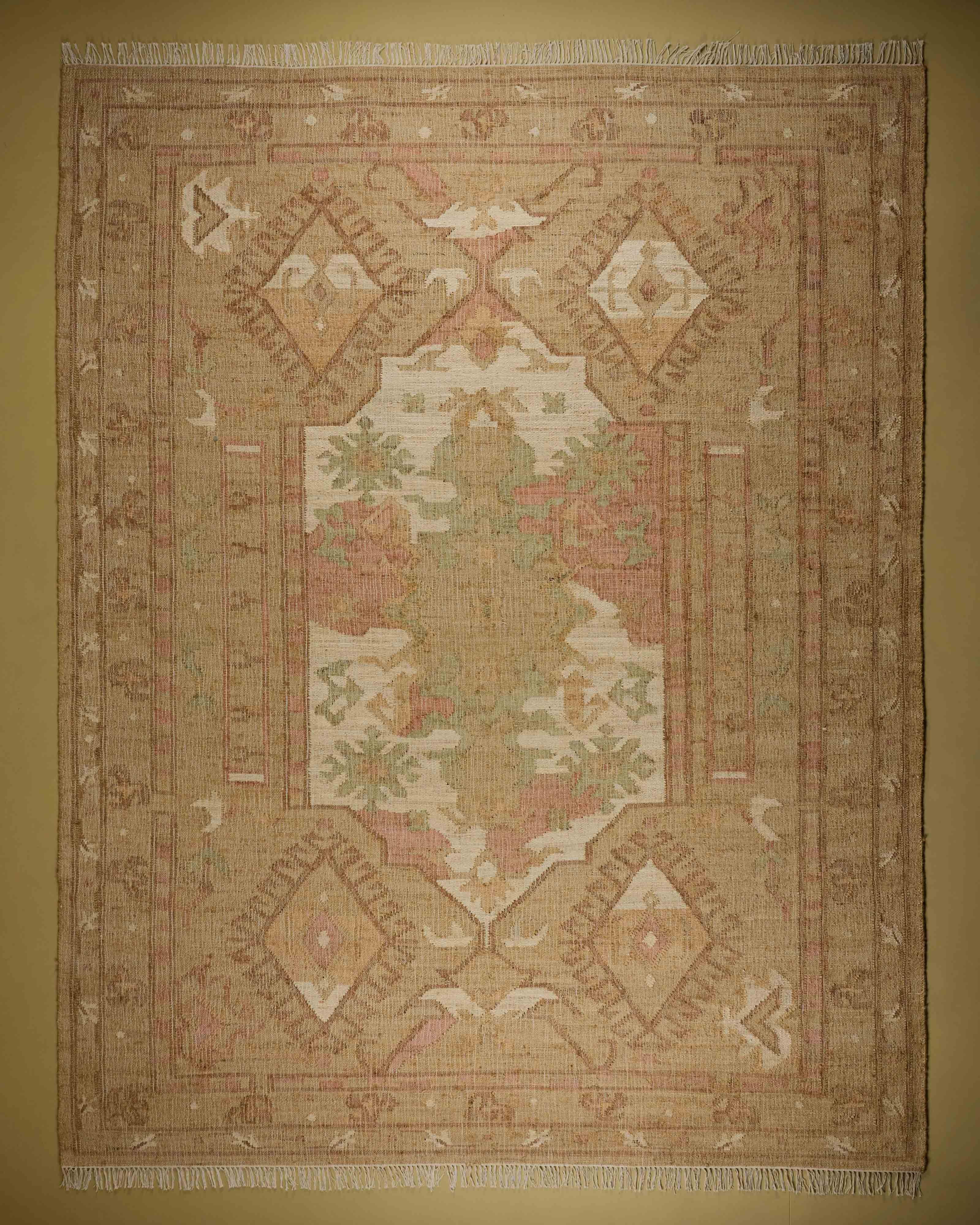 Moises Punja Kelim Jute Rug - 200cm x 300cm -  Assorted