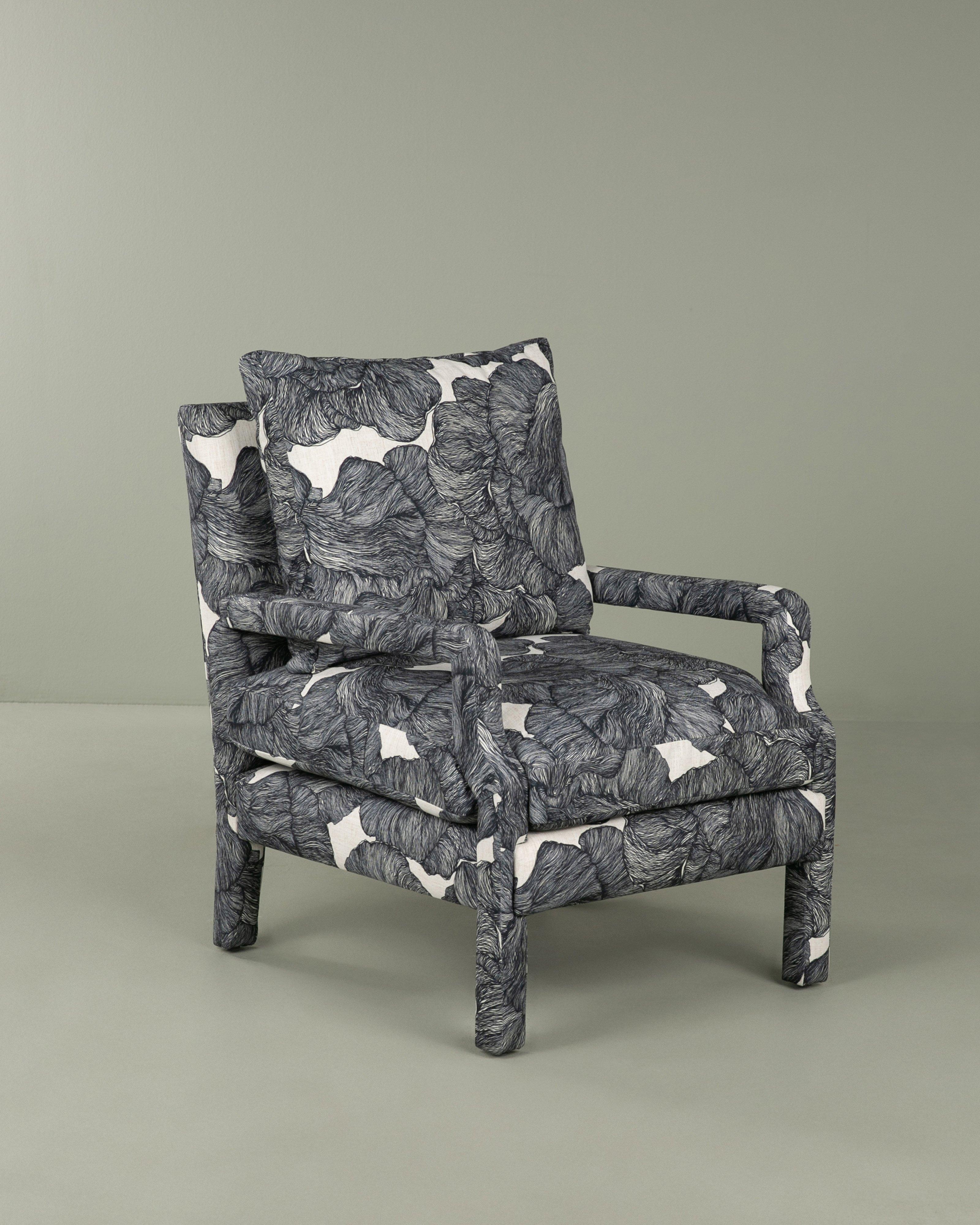 Behati Printed Statement Chair -  Black