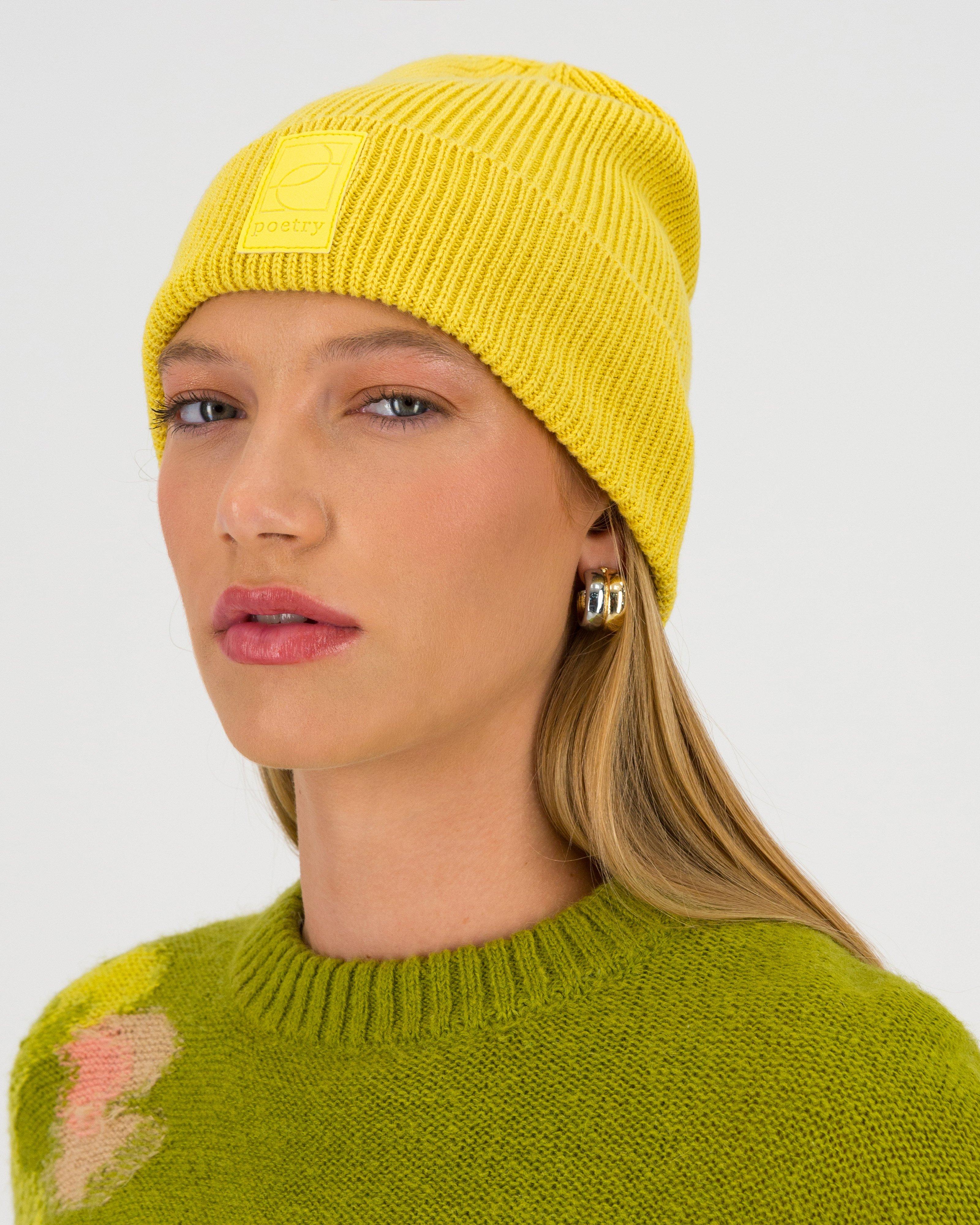 Billie Rib Knit Beanie -  Yellow