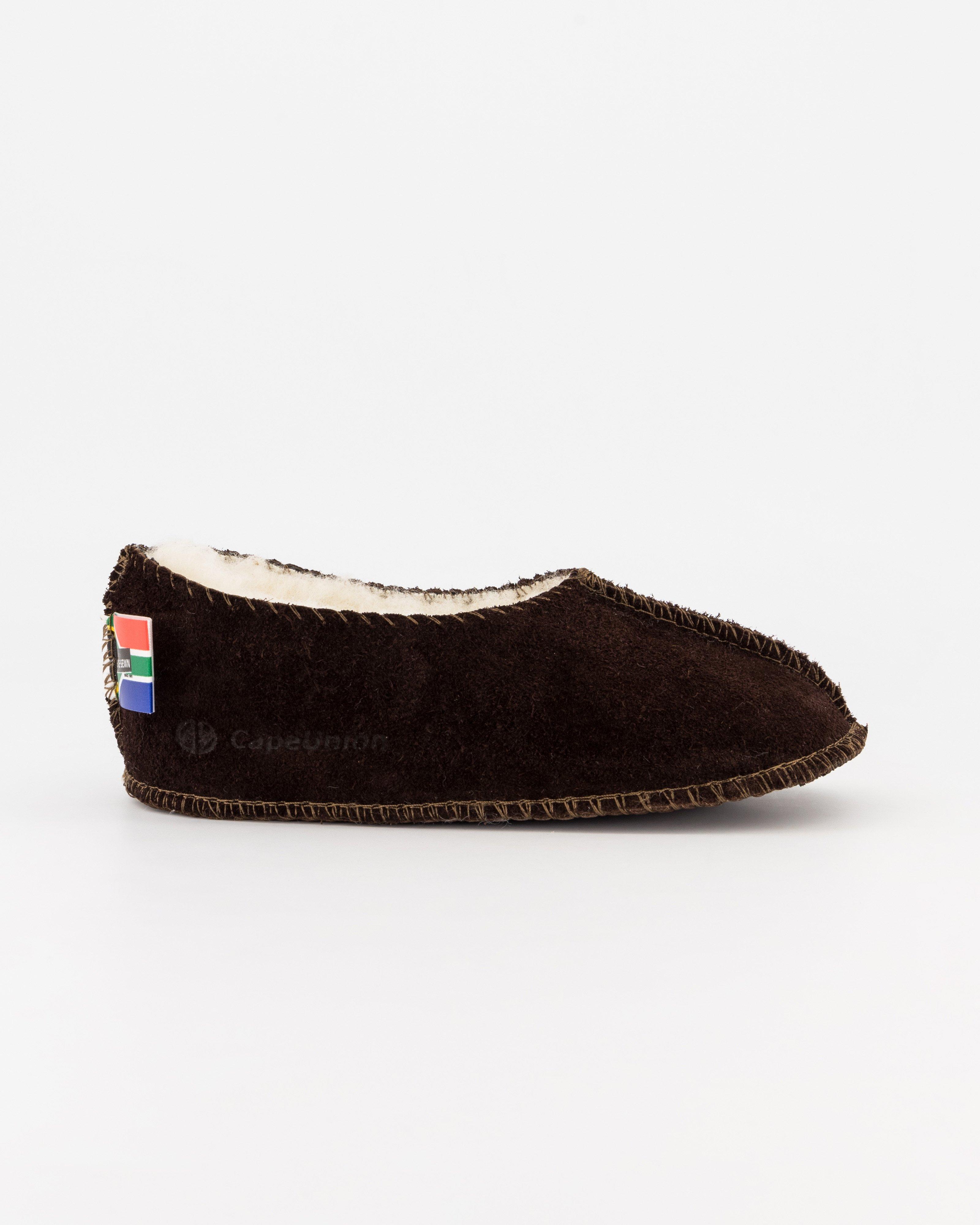  Cape Union Kids Travel Wool Suede Slippers -  Chocolate