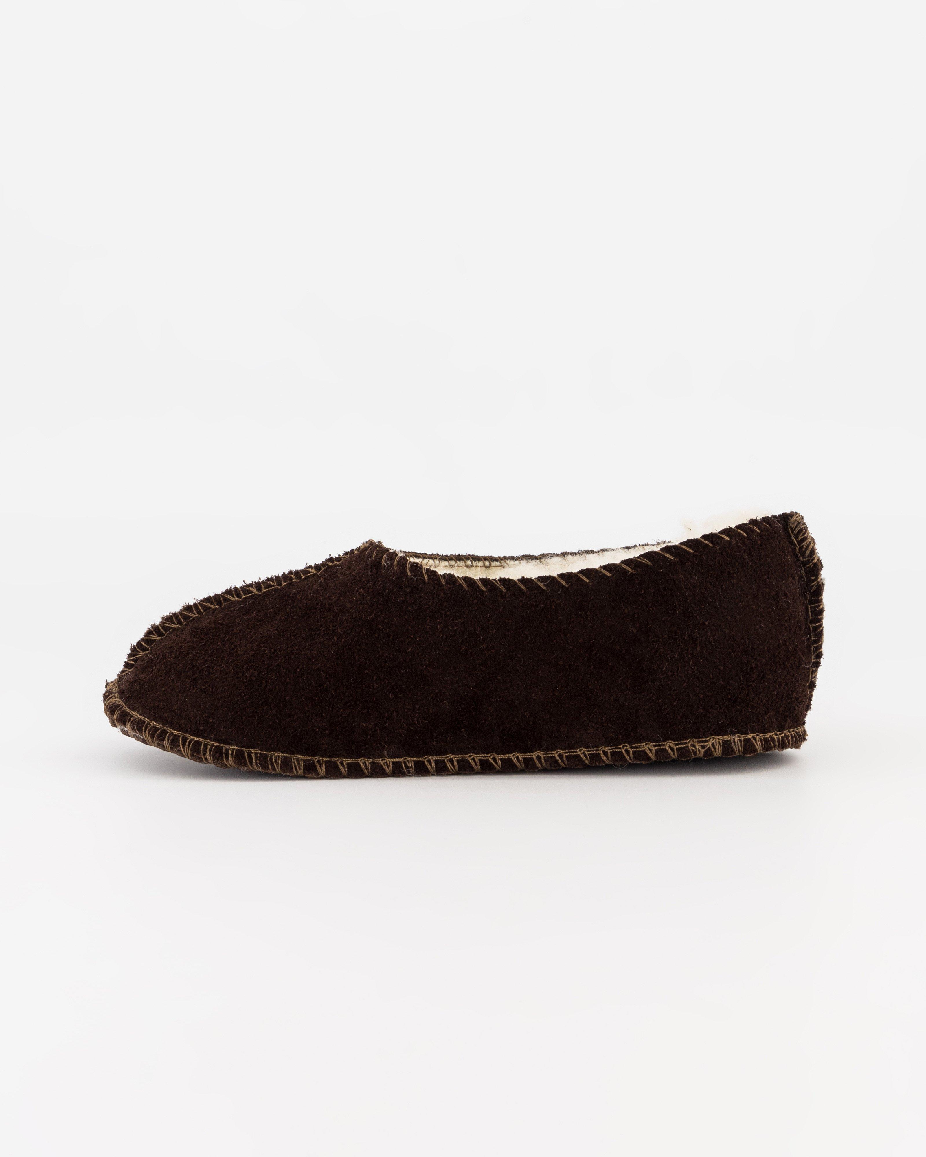  Cape Union Kids Travel Wool Suede Slippers -  Chocolate