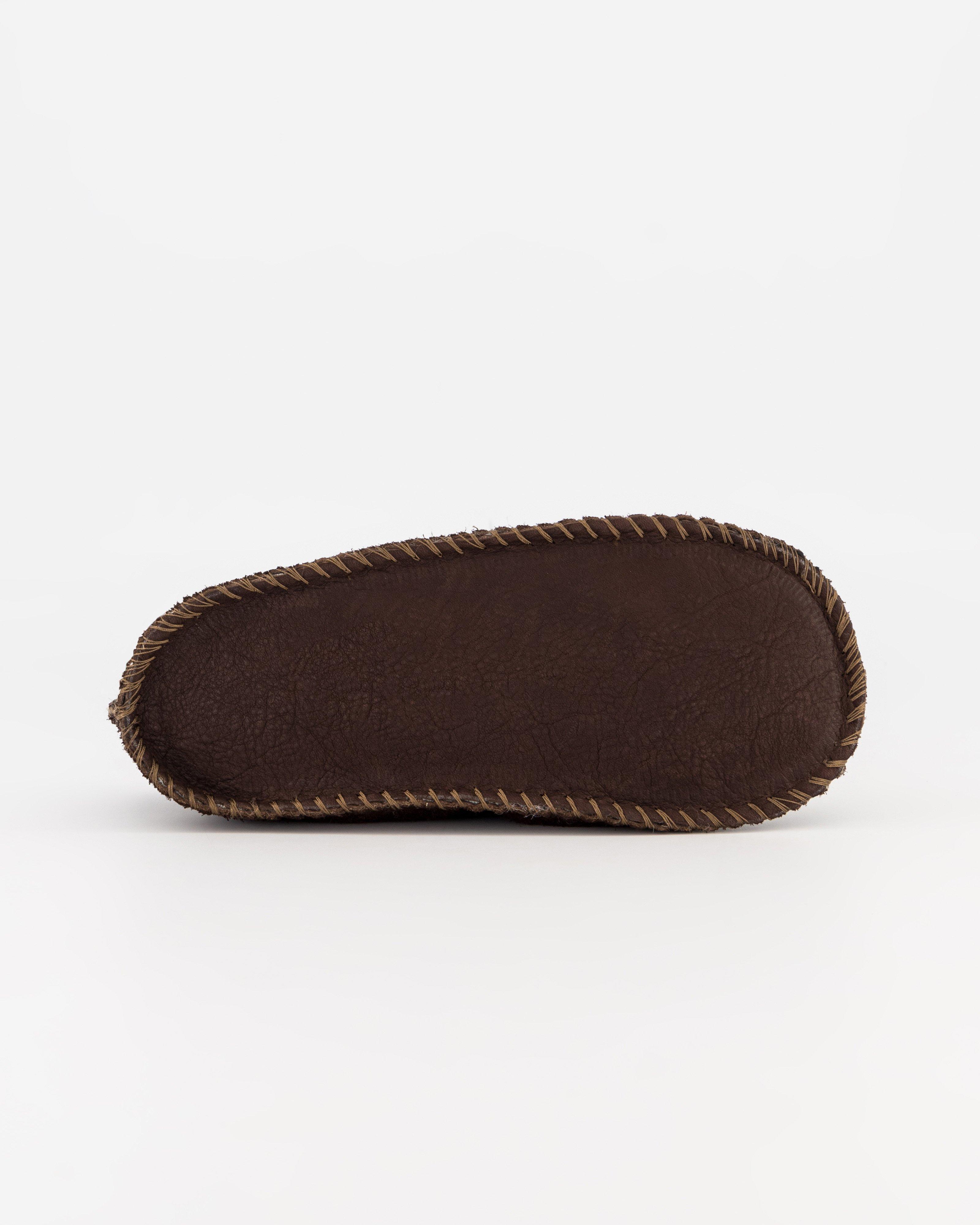  Cape Union Kids Travel Wool Suede Slippers -  Chocolate