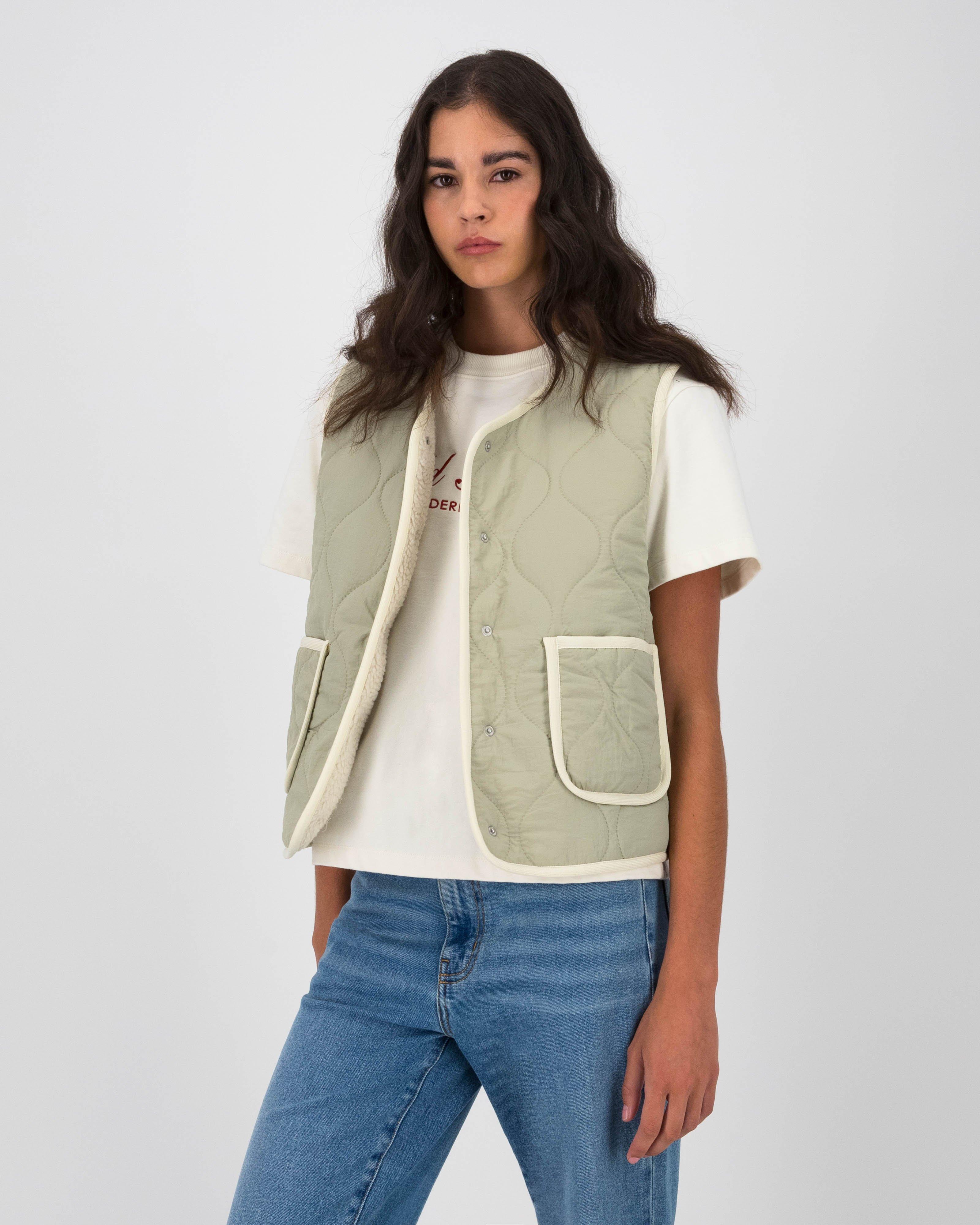 Women's Agnes Reversible Quilted Puffer Jacket -  Sage
