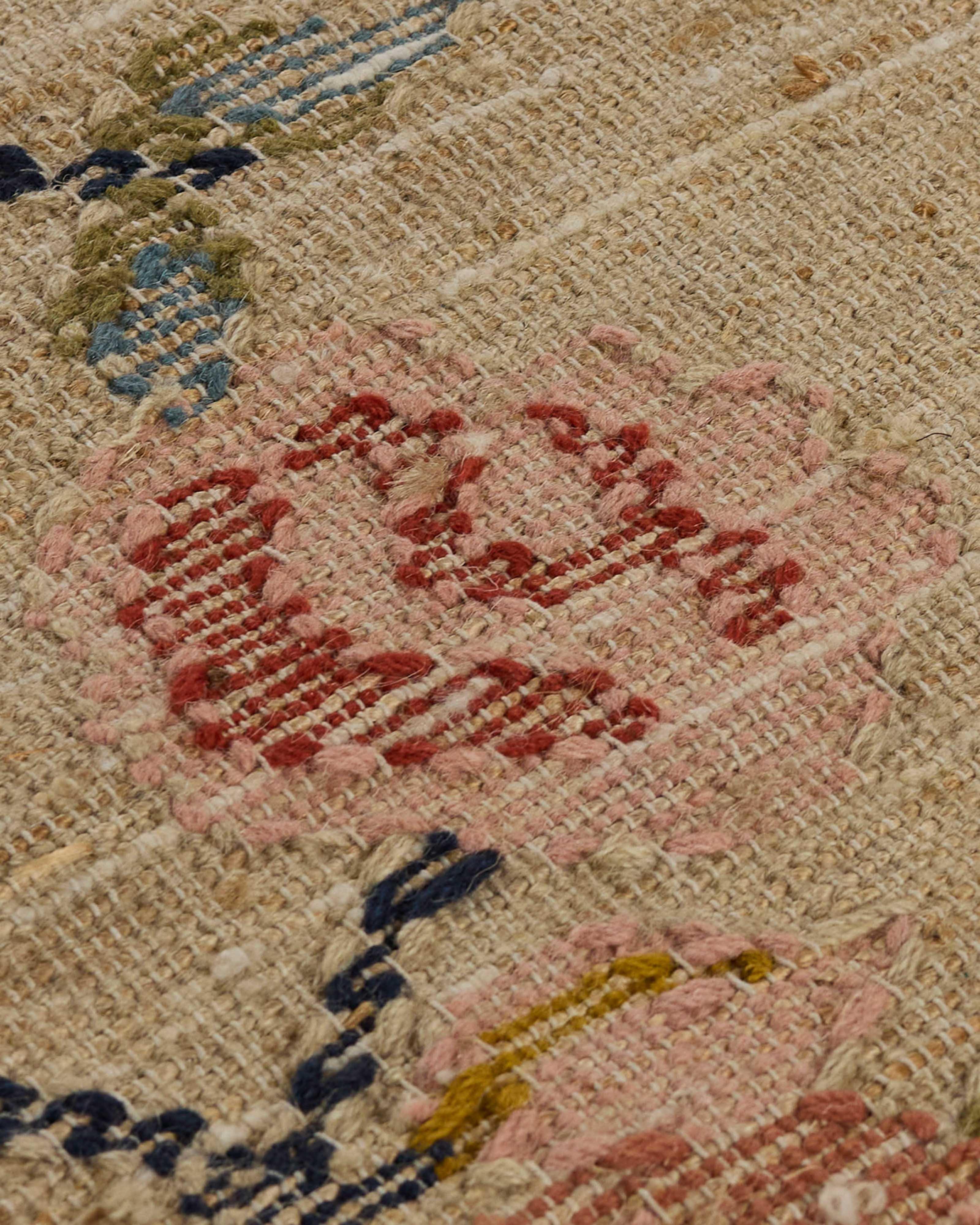 Nightingale Jute and Wool Punja Kelim Rug - 152cm x 244cm -  Taupe