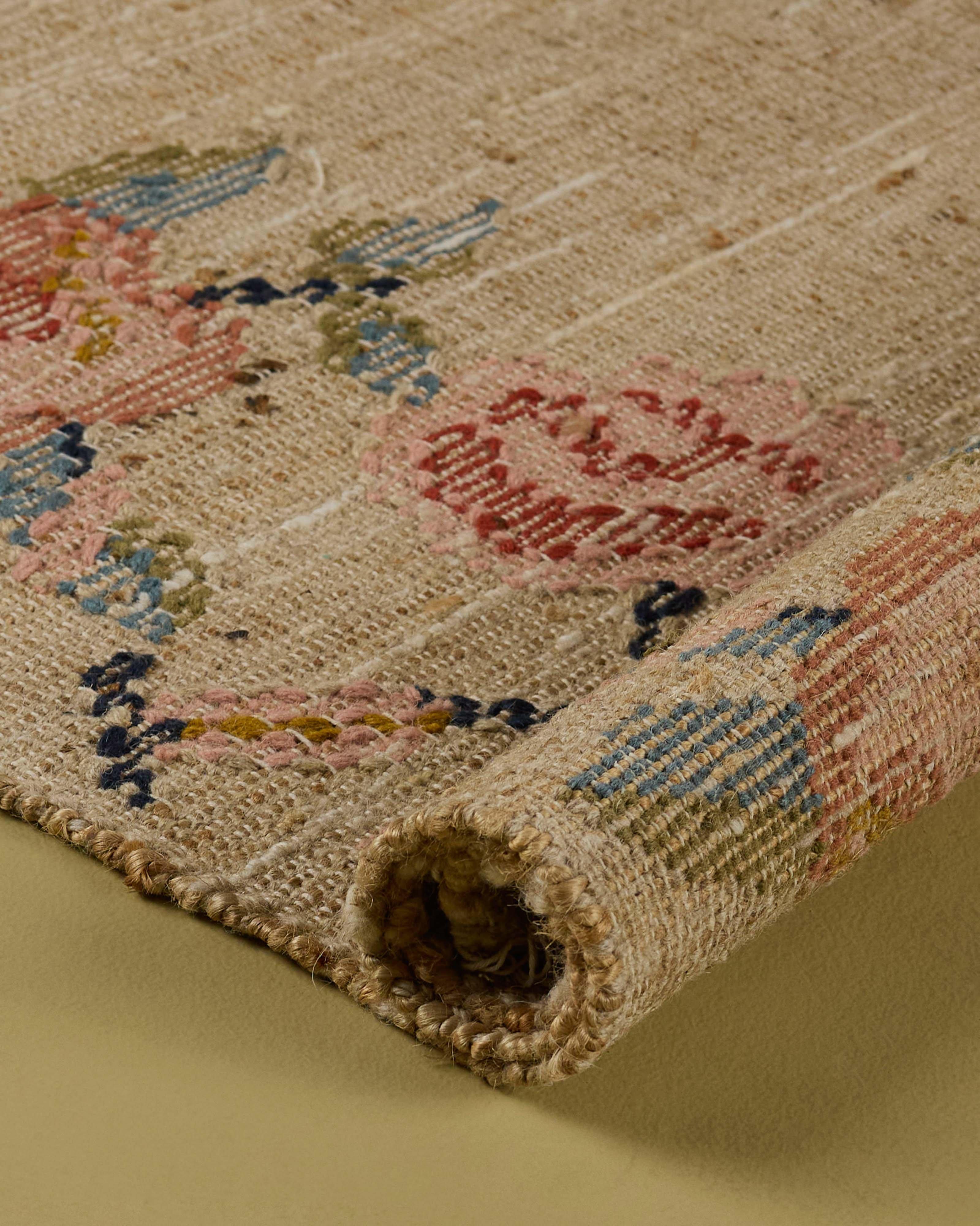 Nightingale Jute and Wool Punja Kelim Rug - 152cm x 244cm -  Taupe
