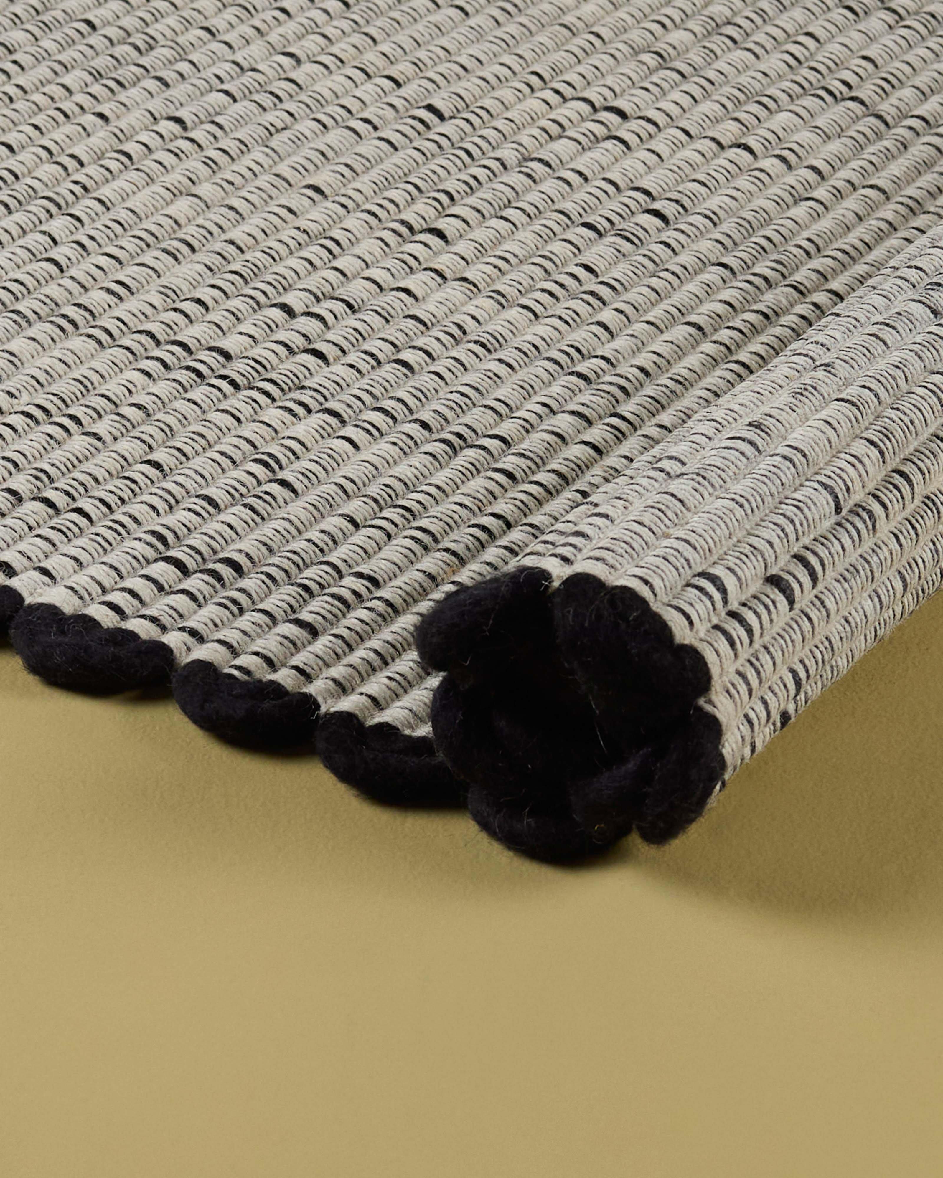Cleo Wool & PET Hand-Woven Rug - 152cm x 244cm -  Black