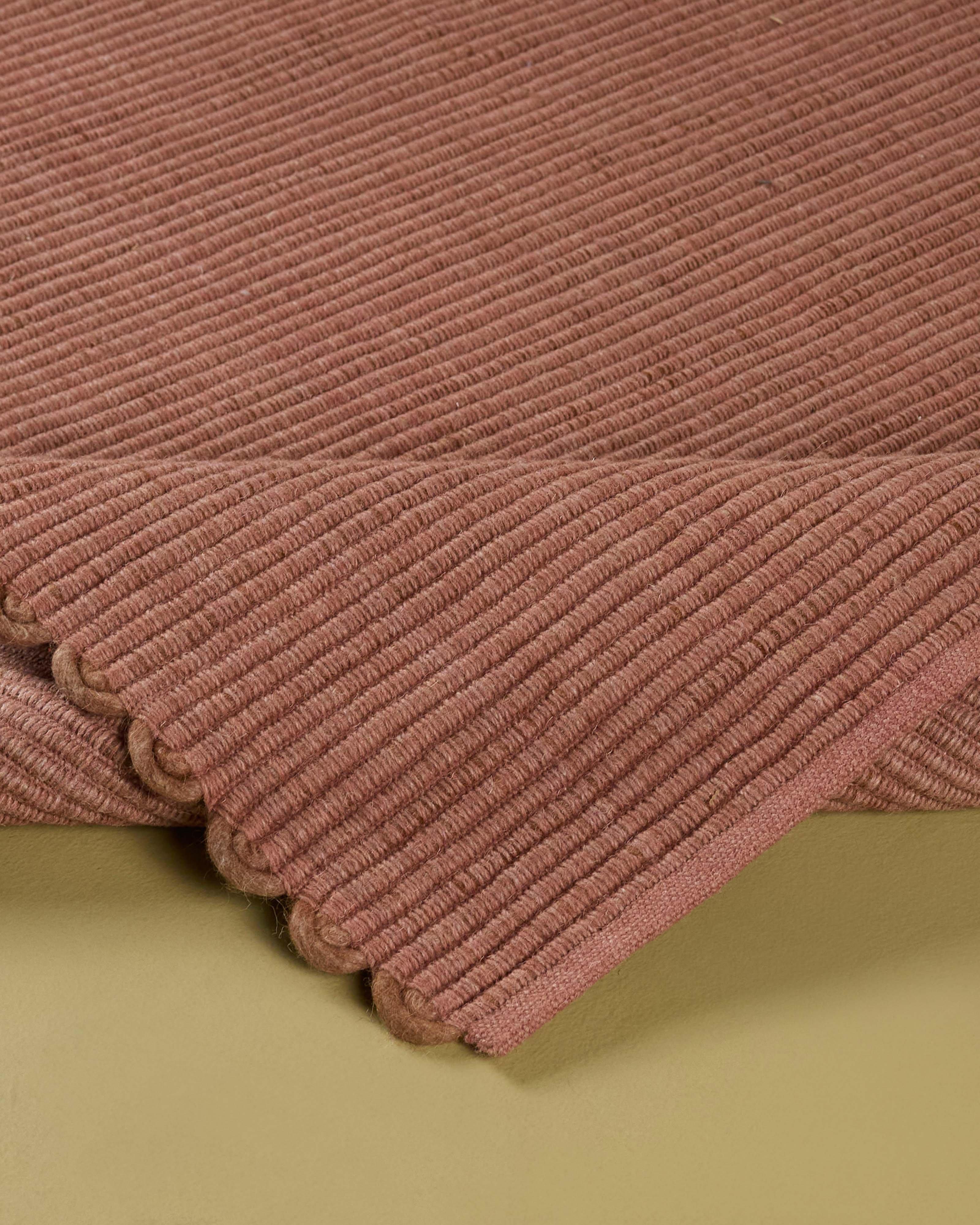 Cleo Wool & PET Hand-Woven Rug - 152cm x 244cm -  Rust