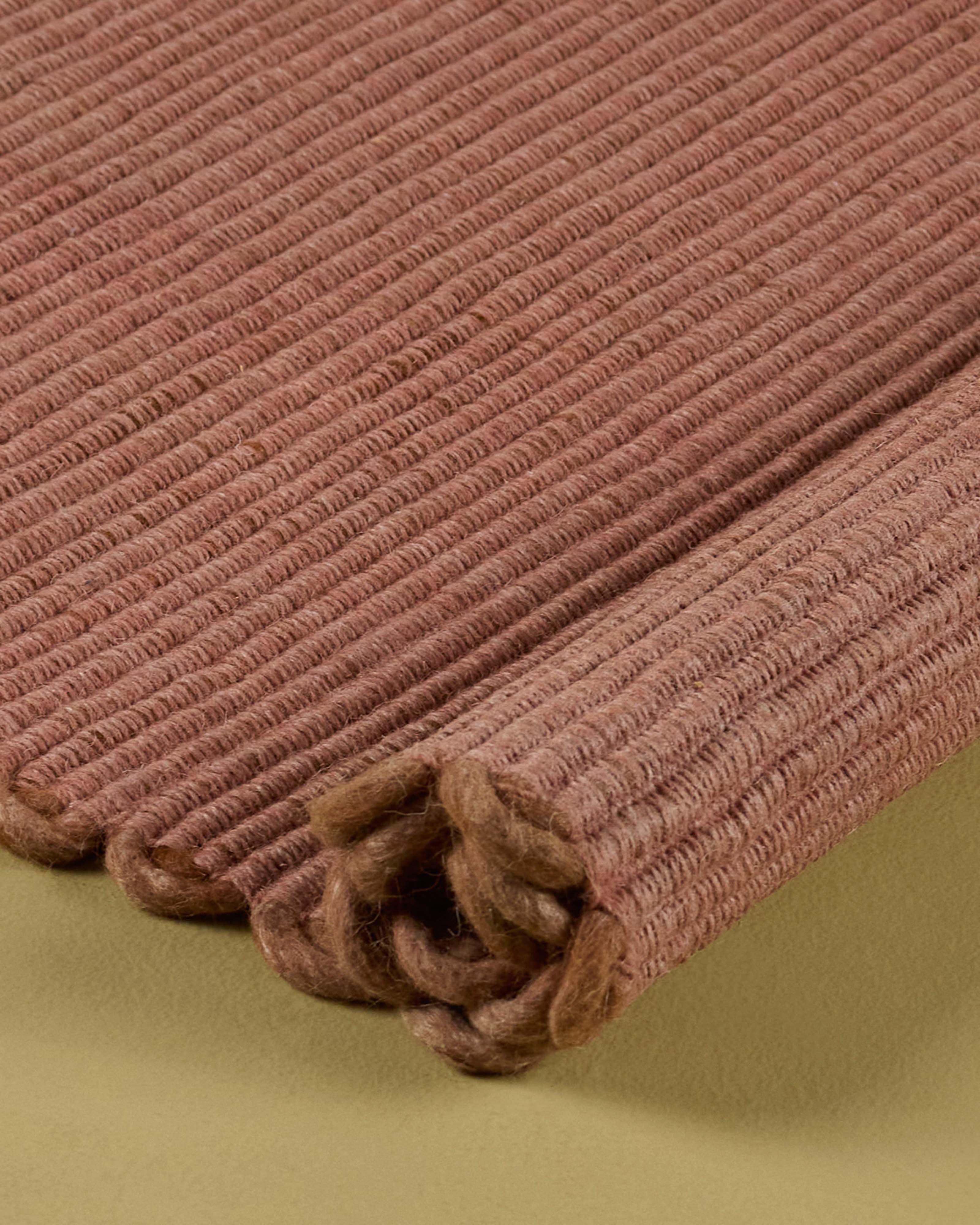 Cleo Wool & PET Hand-Woven Rug - 152cm x 244cm -  Rust