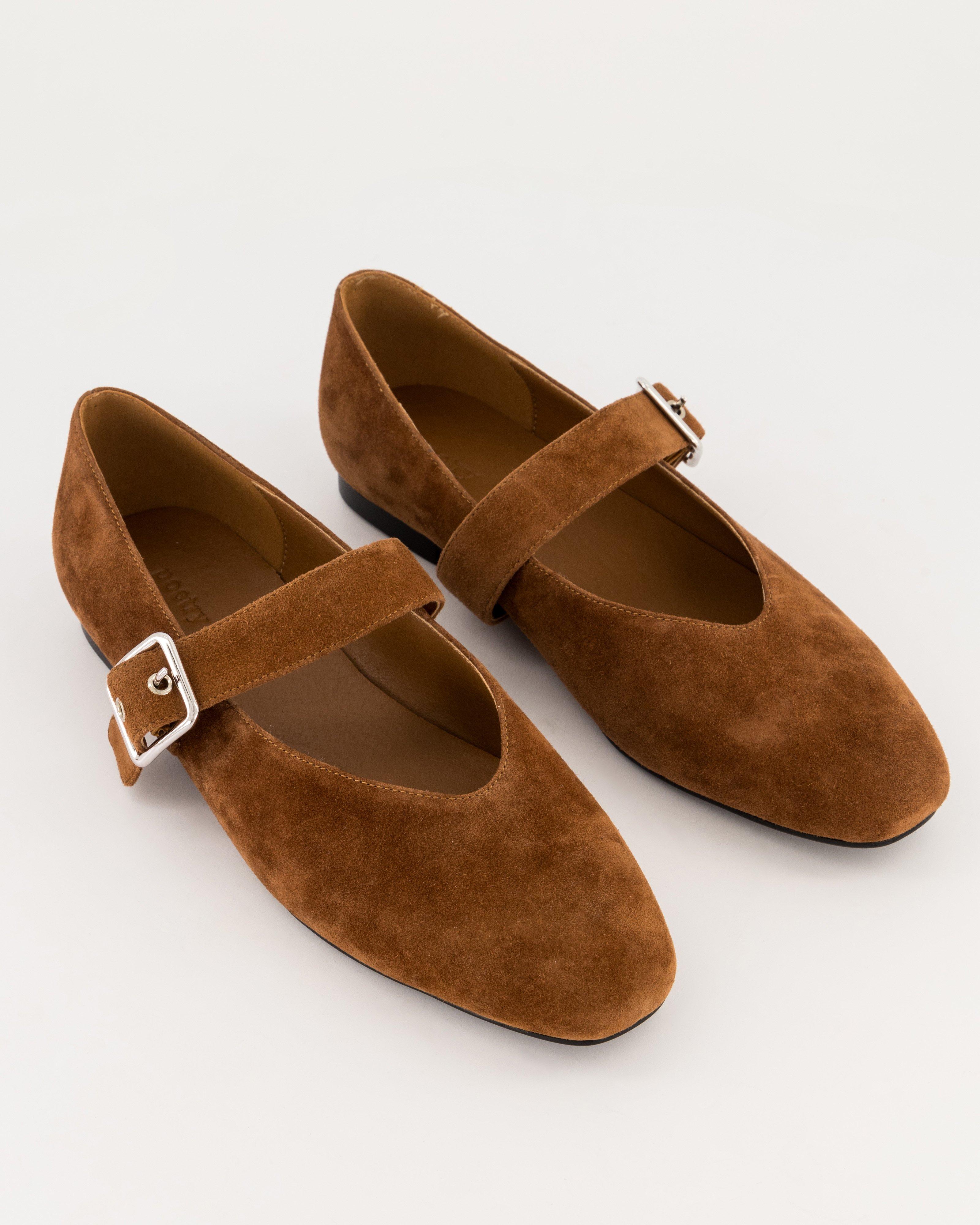 Nelly Suede Pump -  Tan