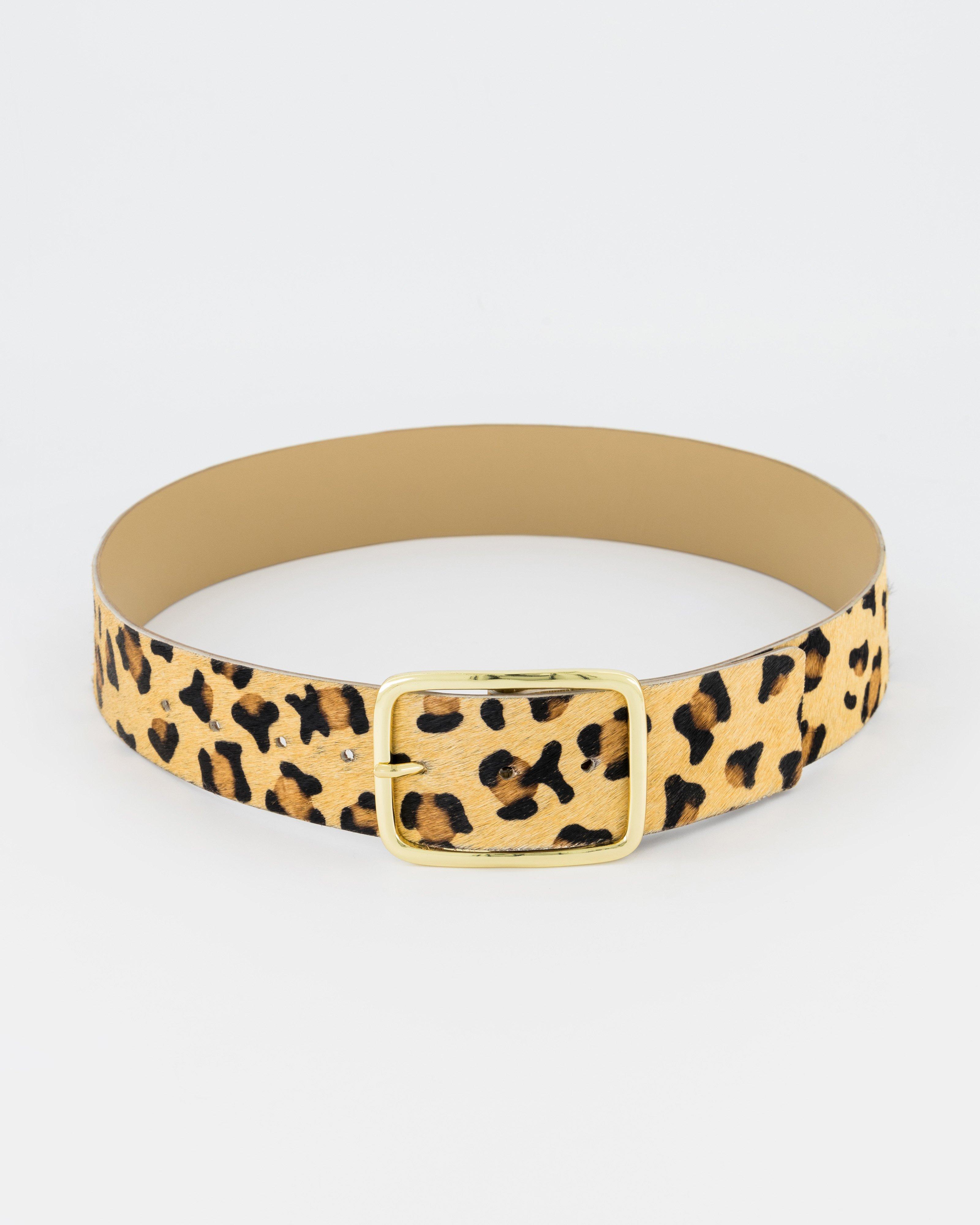Leilah Animal Leather Belt -  Assorted