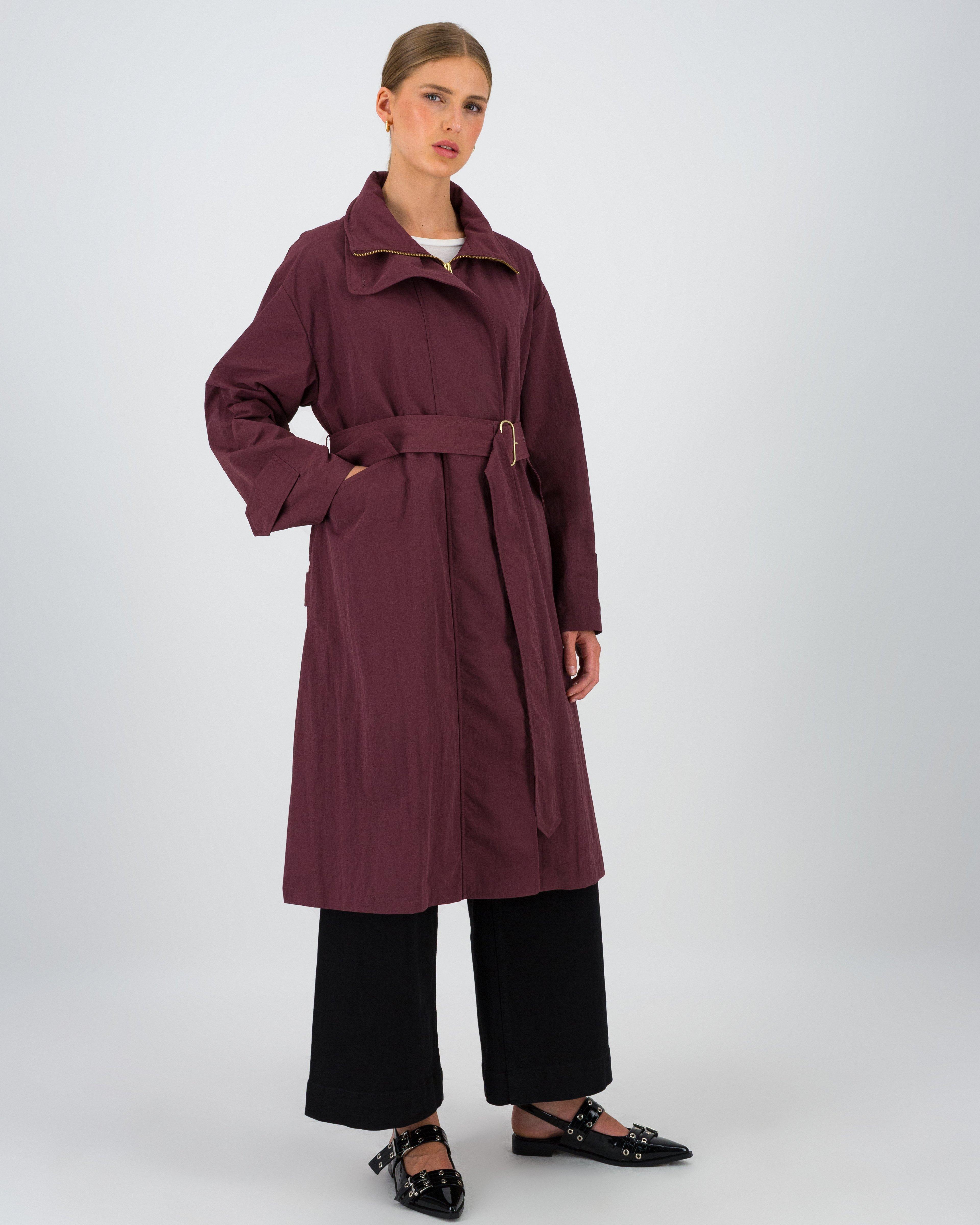 Portia Parka Jacket -  Berry