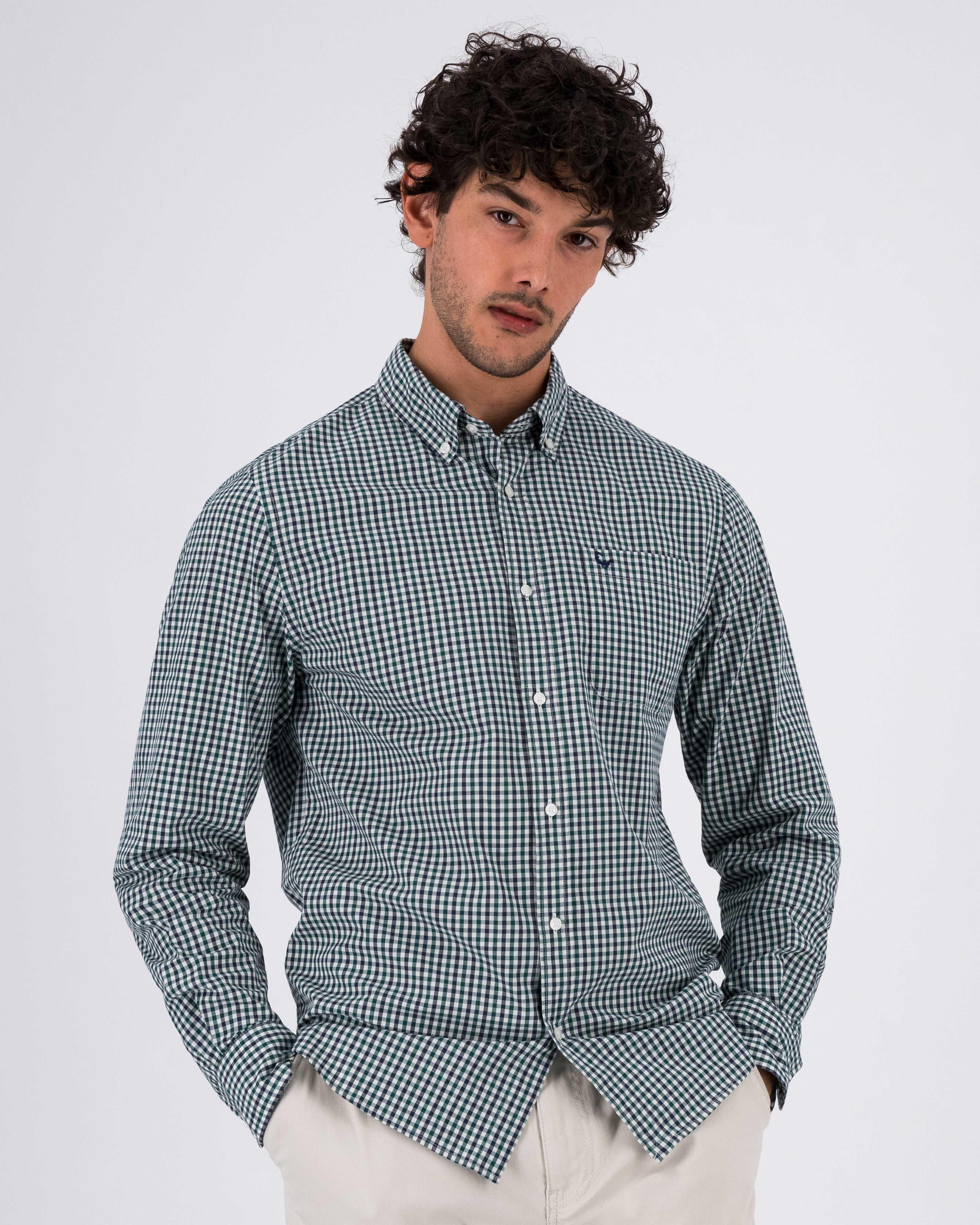 Men's Austin Gingham Shirt -  Green