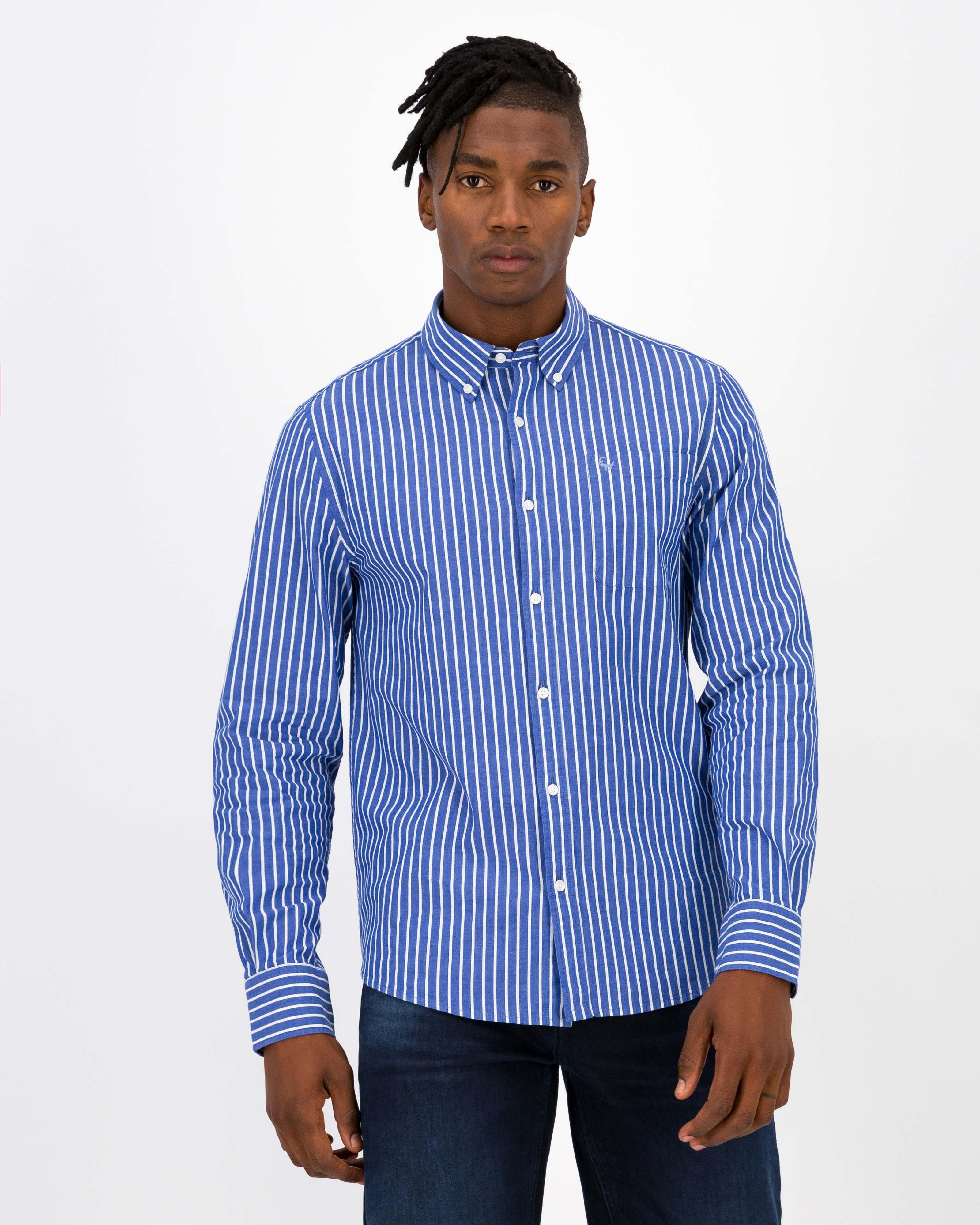 Men's Austin Stripe Shirt -  Navy