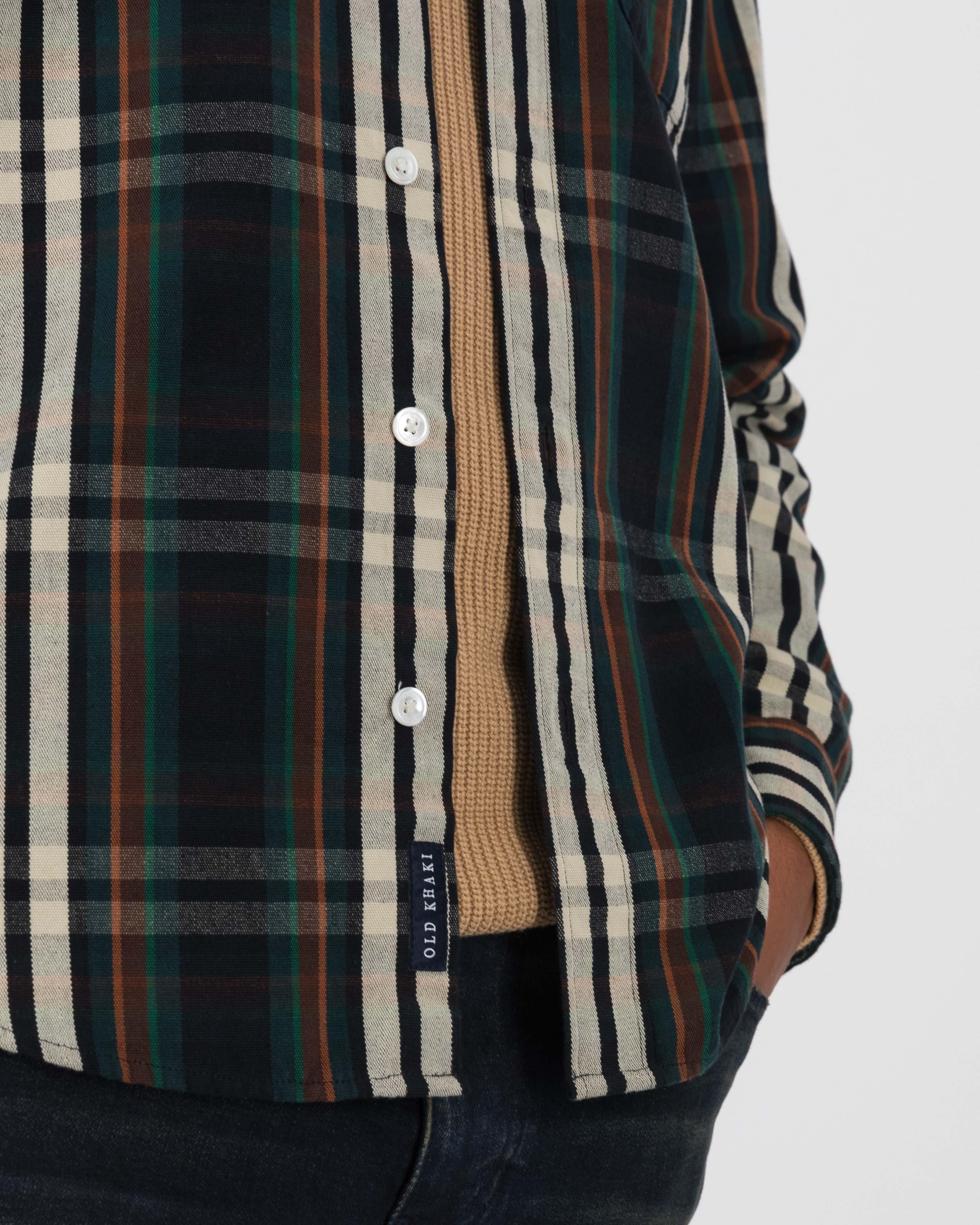 Old Khaki Men’s Fred Checked Overshirt -  Navy