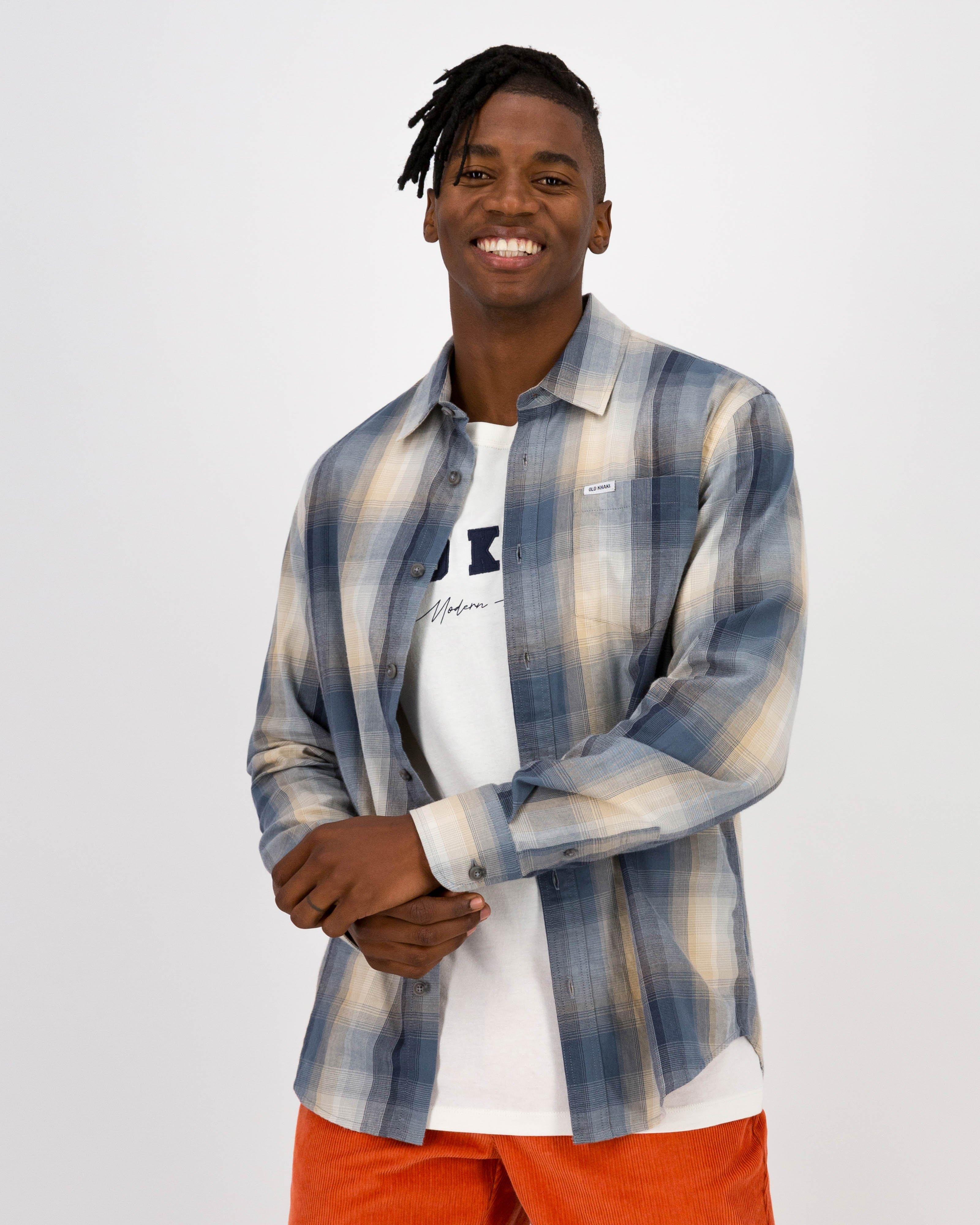 Men's Drake Check Shirt -  Stone