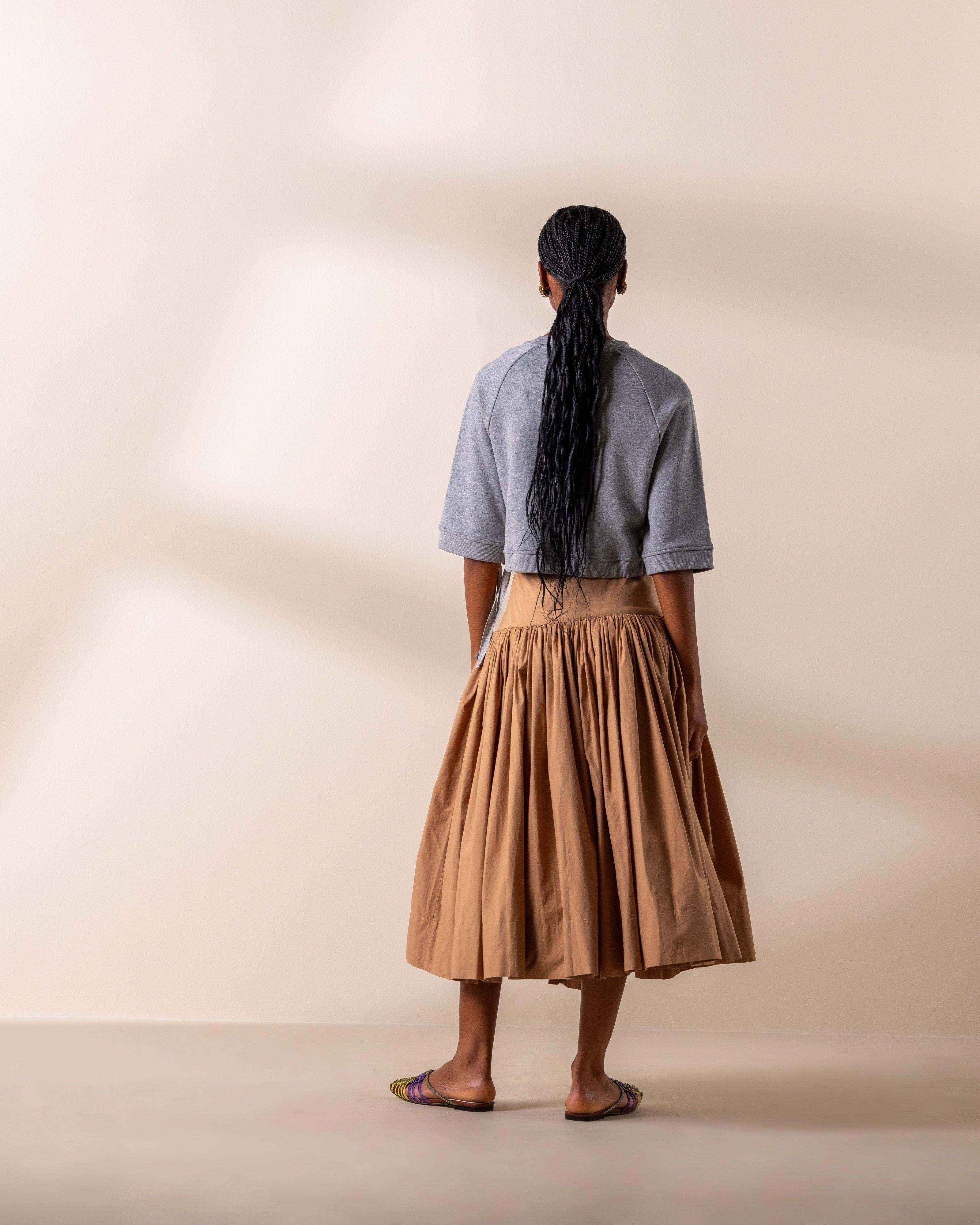 KLûK CGDT x Poetry Basque Skirt -  Camel