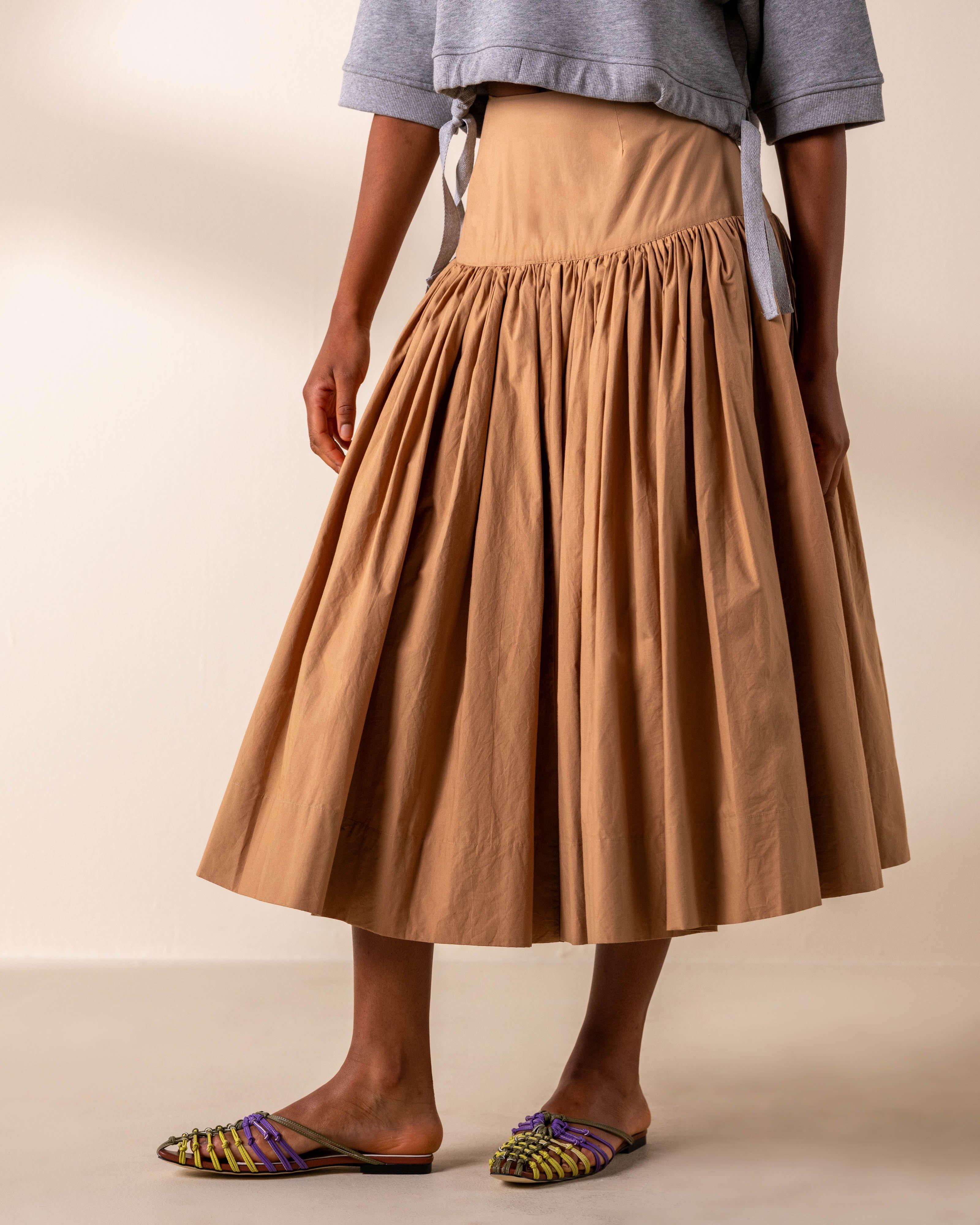 KLûK CGDT x Poetry Basque Skirt -  Camel