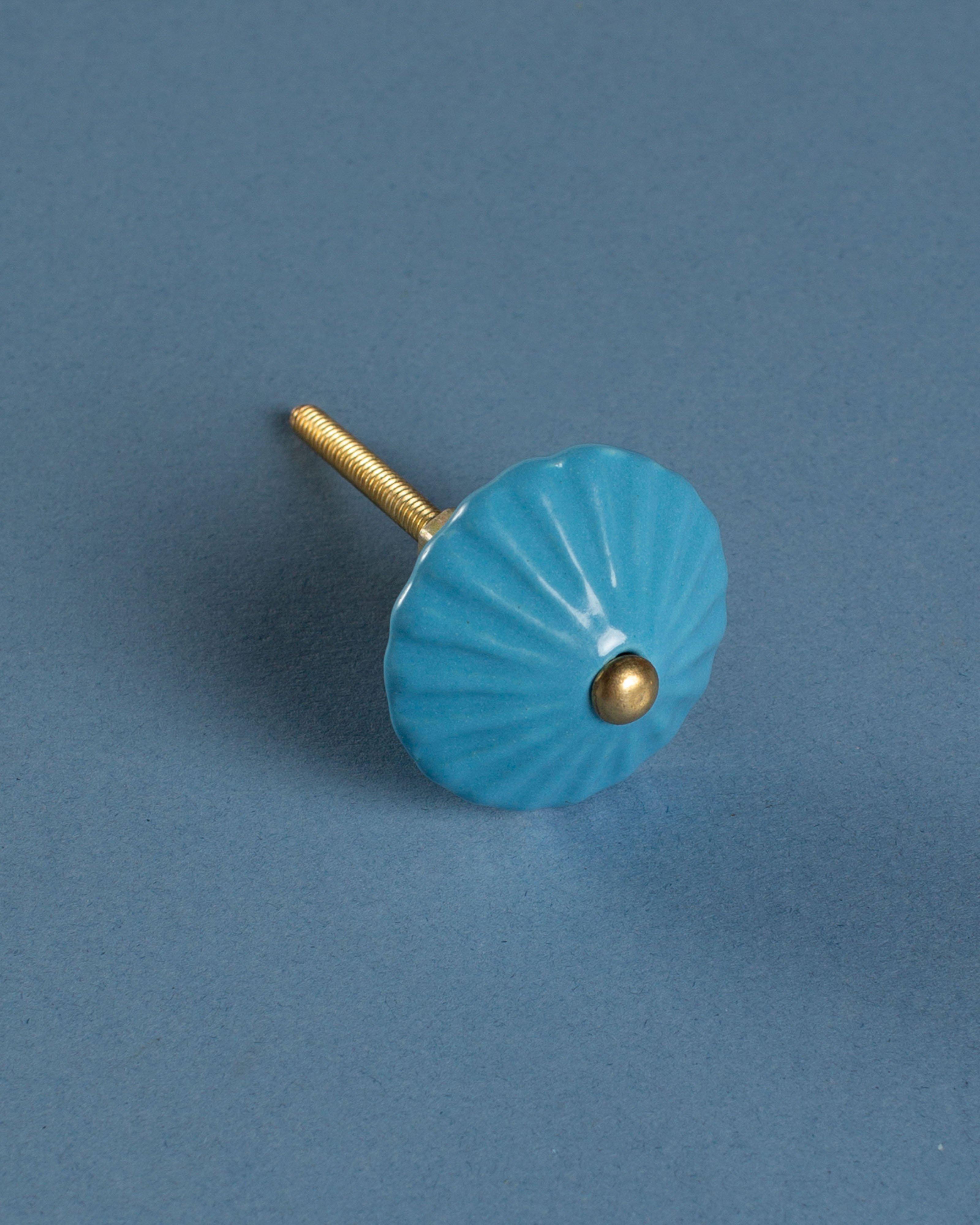 Ceramic Fan Knob -  Blue