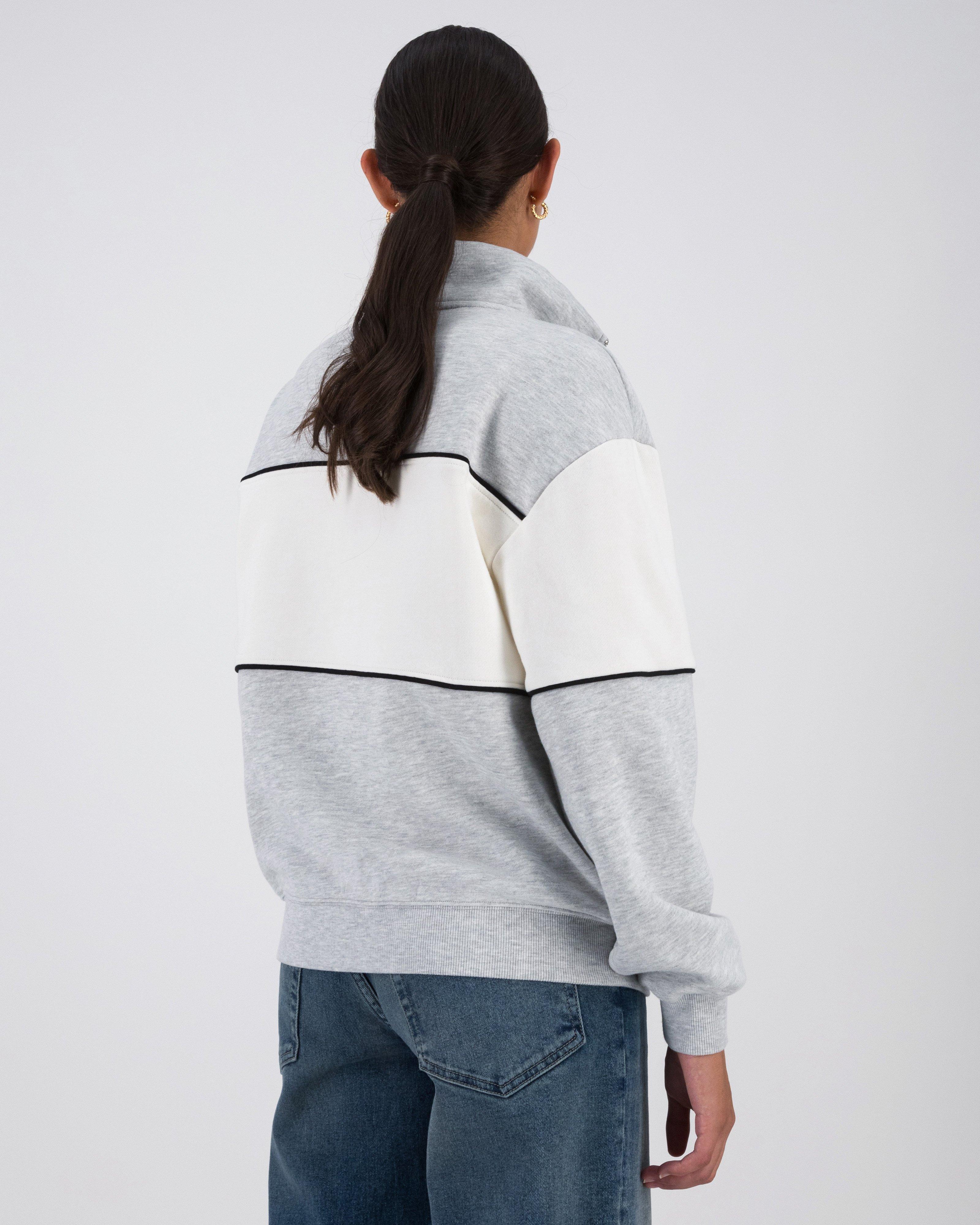 Old Khaki Women’s Mbali Branded Funnel Sweat Top  -  Grey