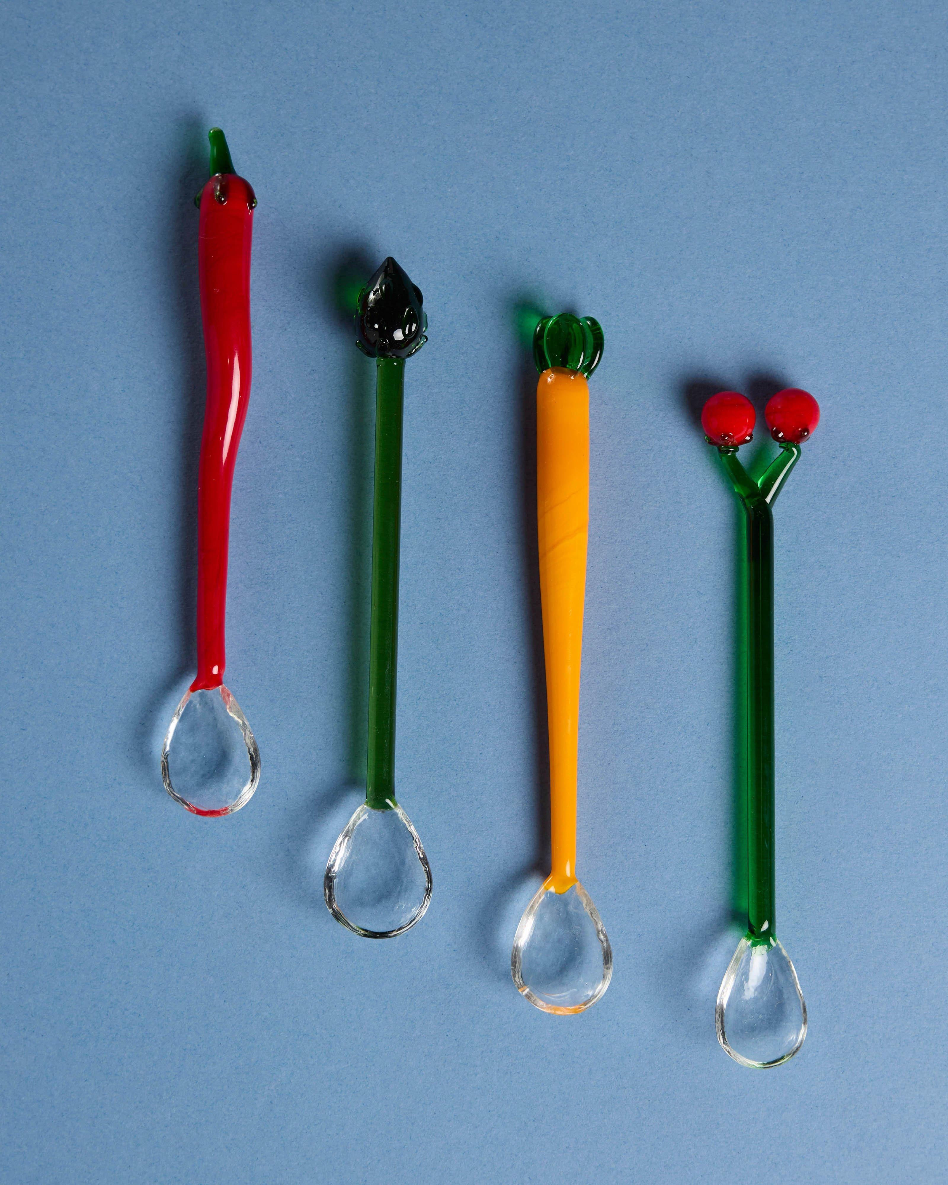 Vegetable Sugar Spoon Set -  Assorted