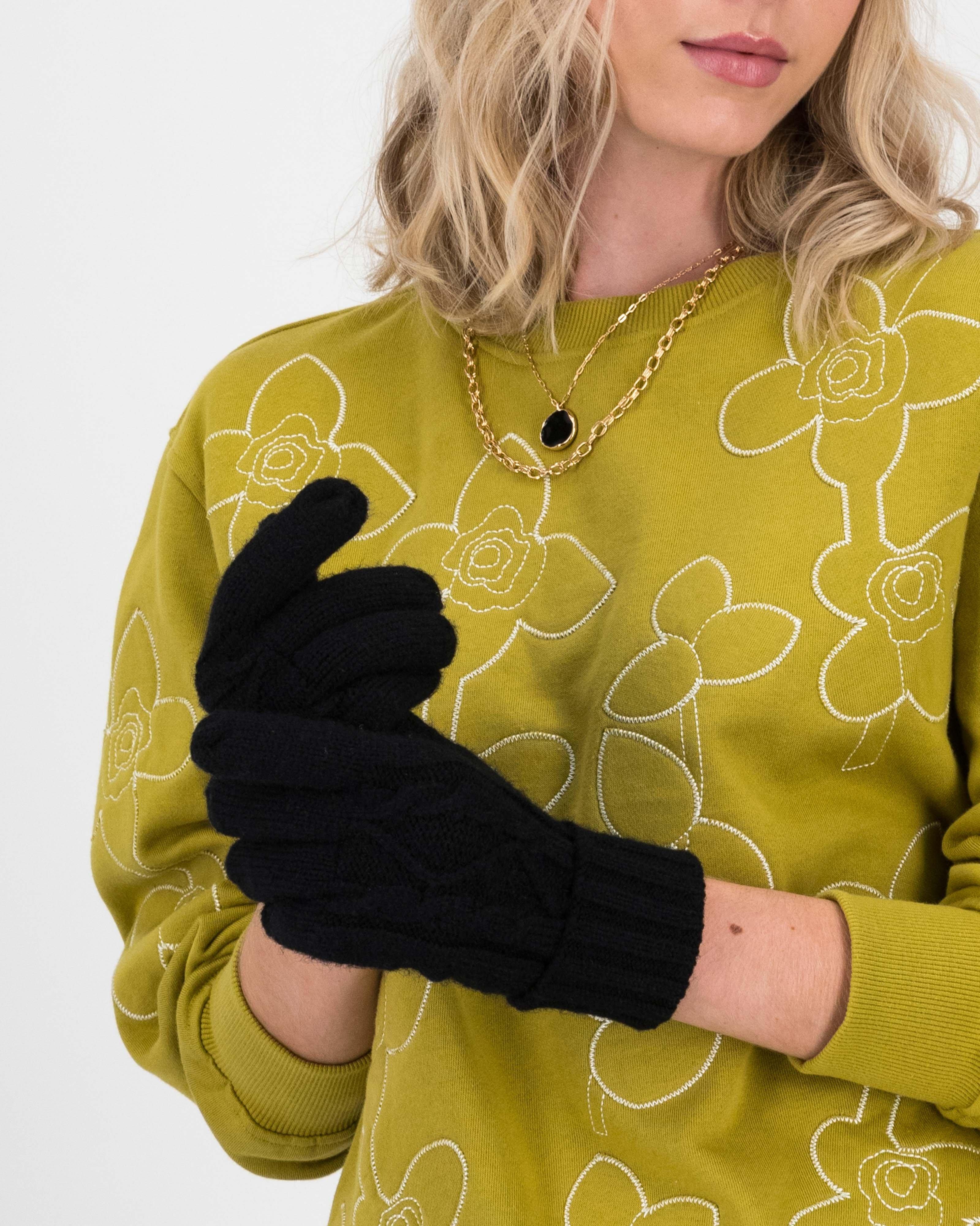 Old Khaki Liah Gloves  -  Black