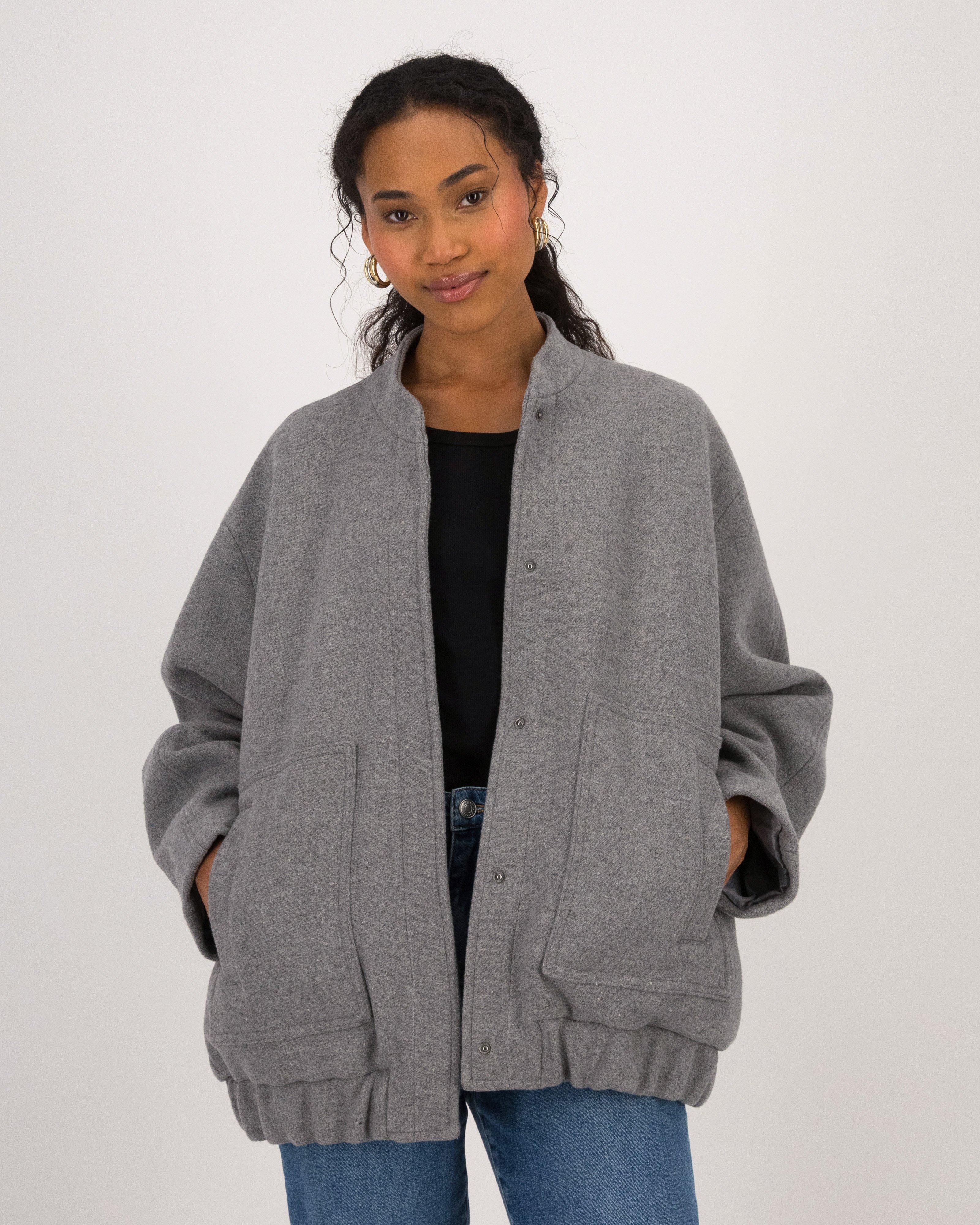 Nikita Wool Blend Bomber -  Grey