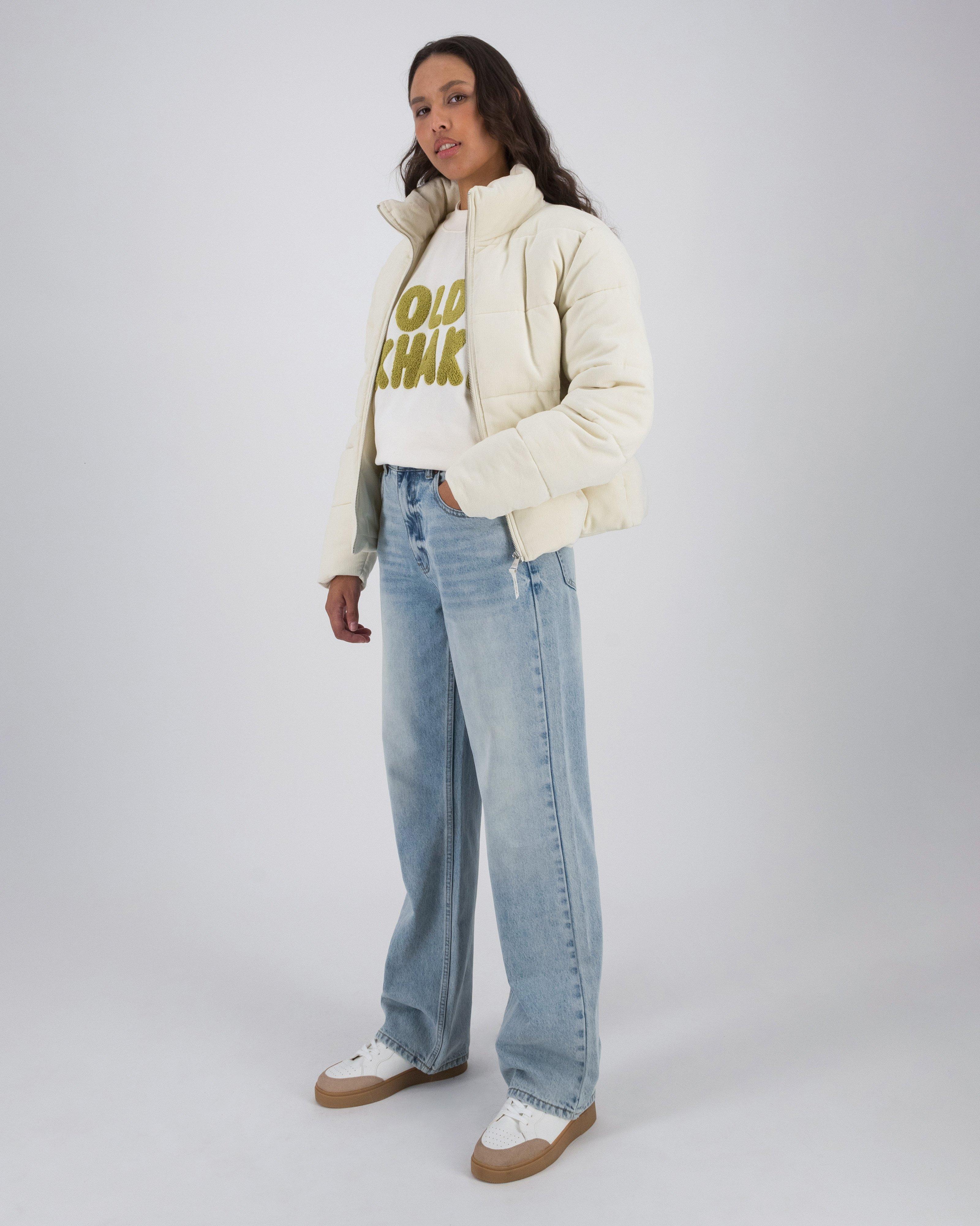 Old Khaki Women’s Chelsea Branded Sweat Top  -  Milk